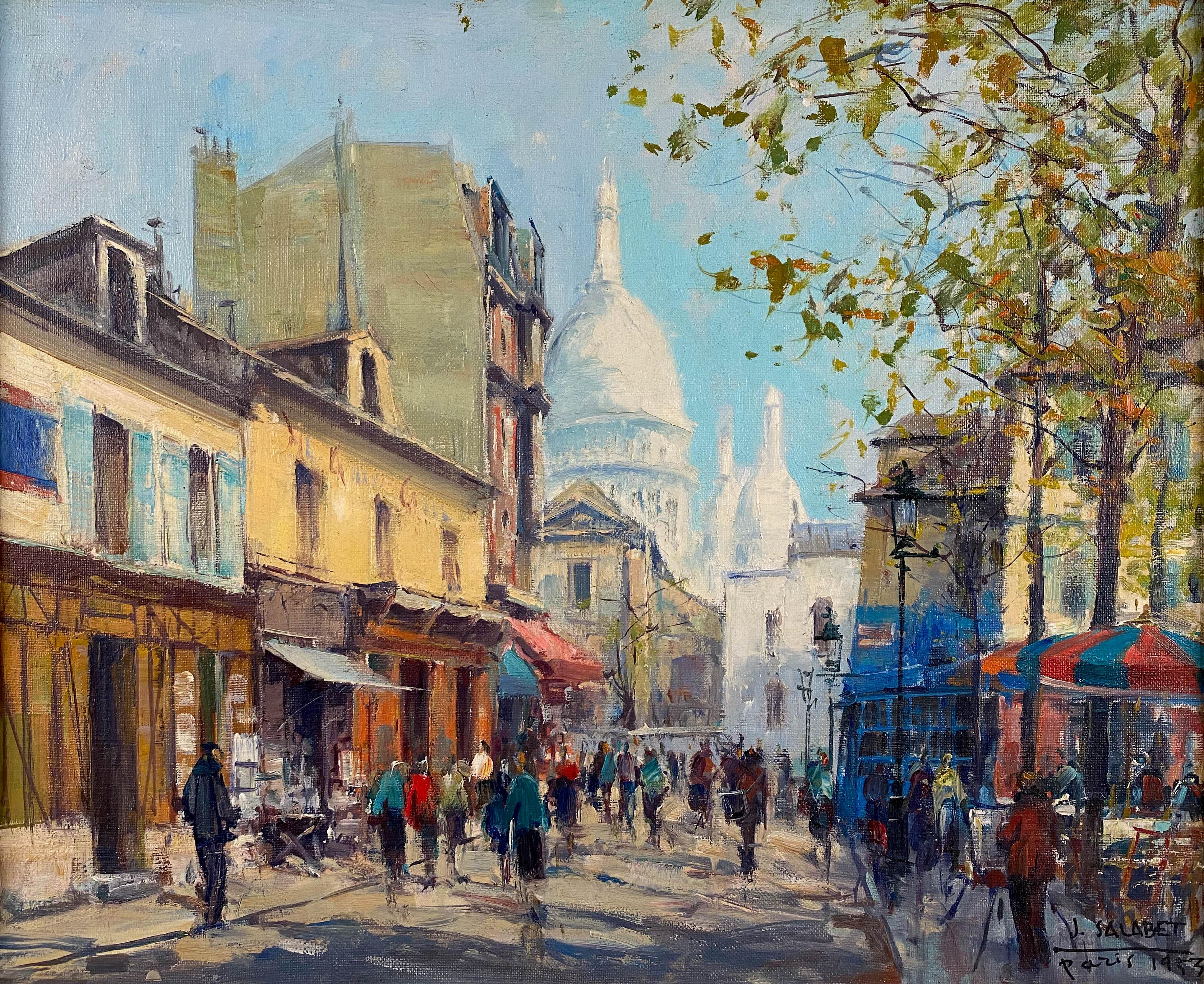 Montmatre, Paris - Painting de Jean Salabet