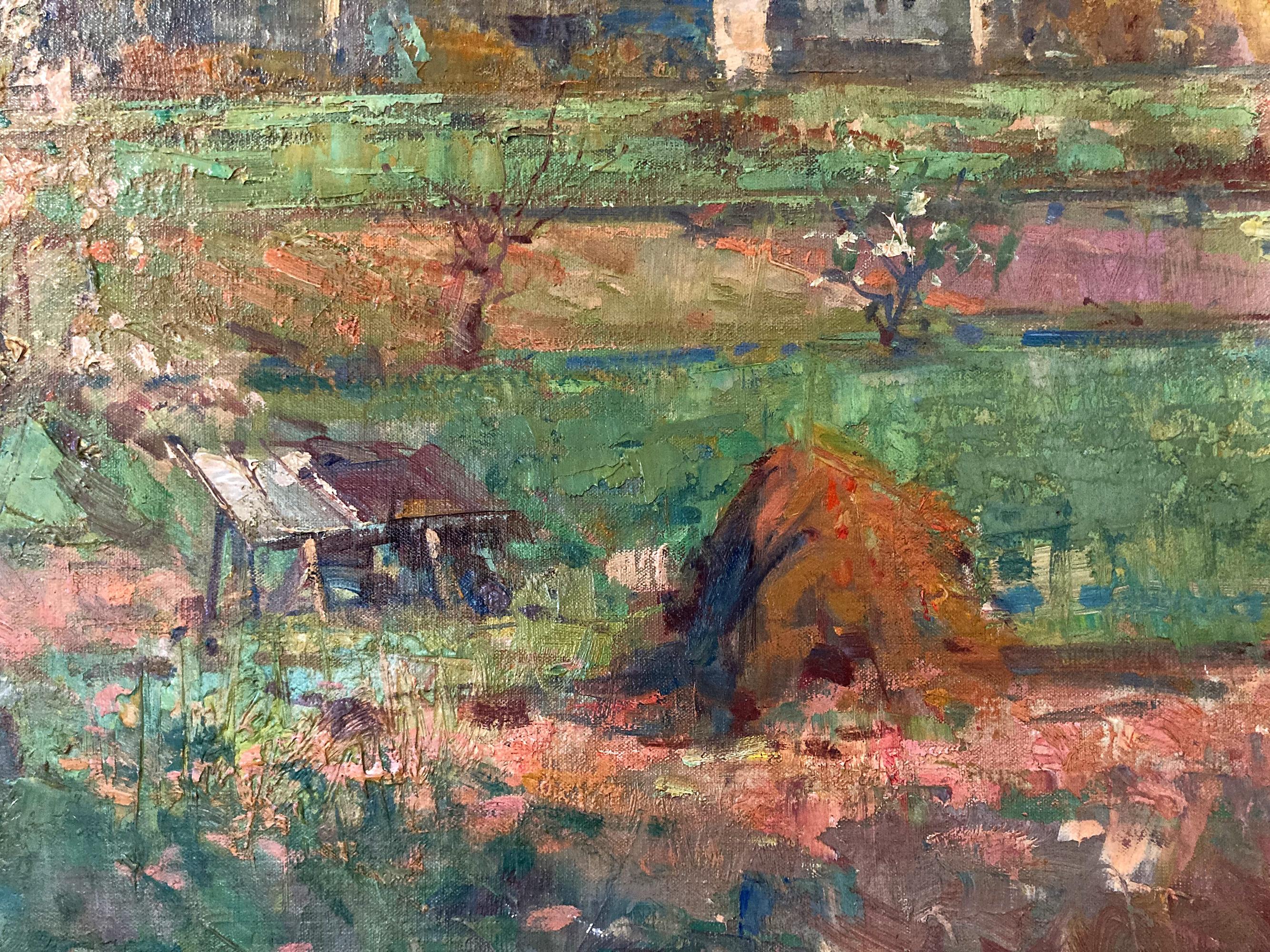 Peinture impressionniste à l'huile sur toile 