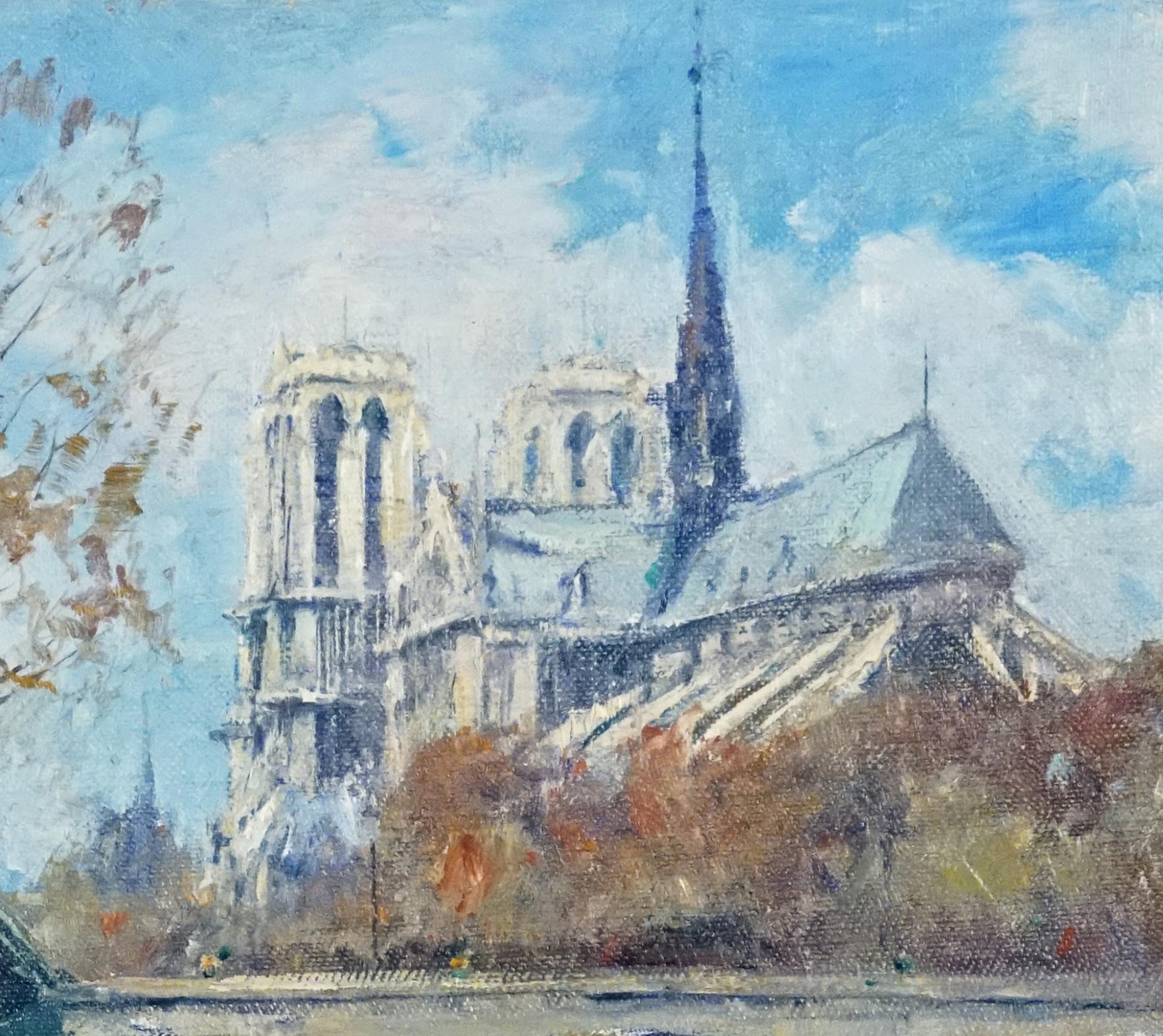 Notre Dame (Nachkriegszeit), Painting, von Jean Salabet