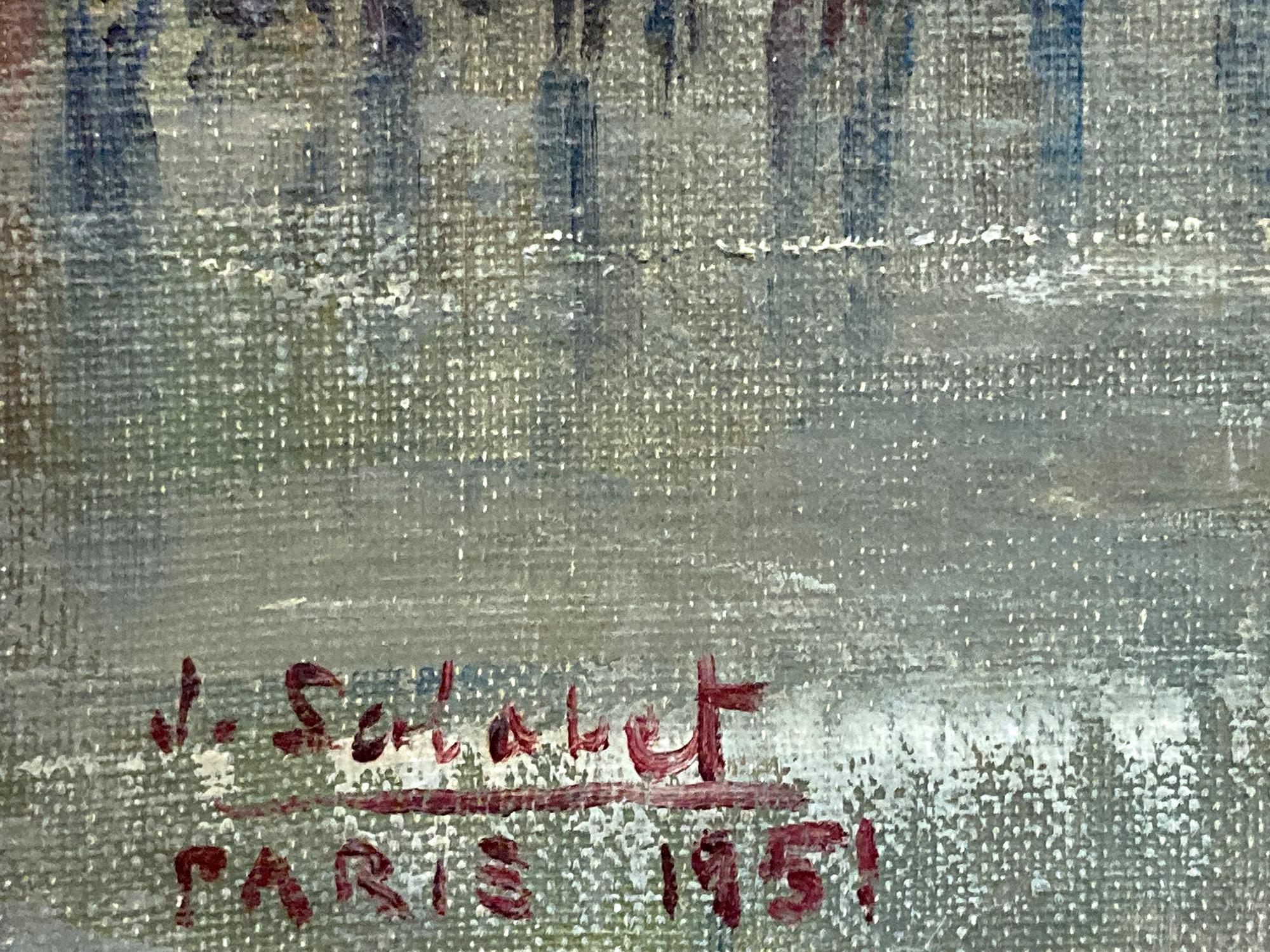 Peinture à l'huile sur toile « Palais Garnier » - Scène de rue parisienne post-impressionniste en vente 6