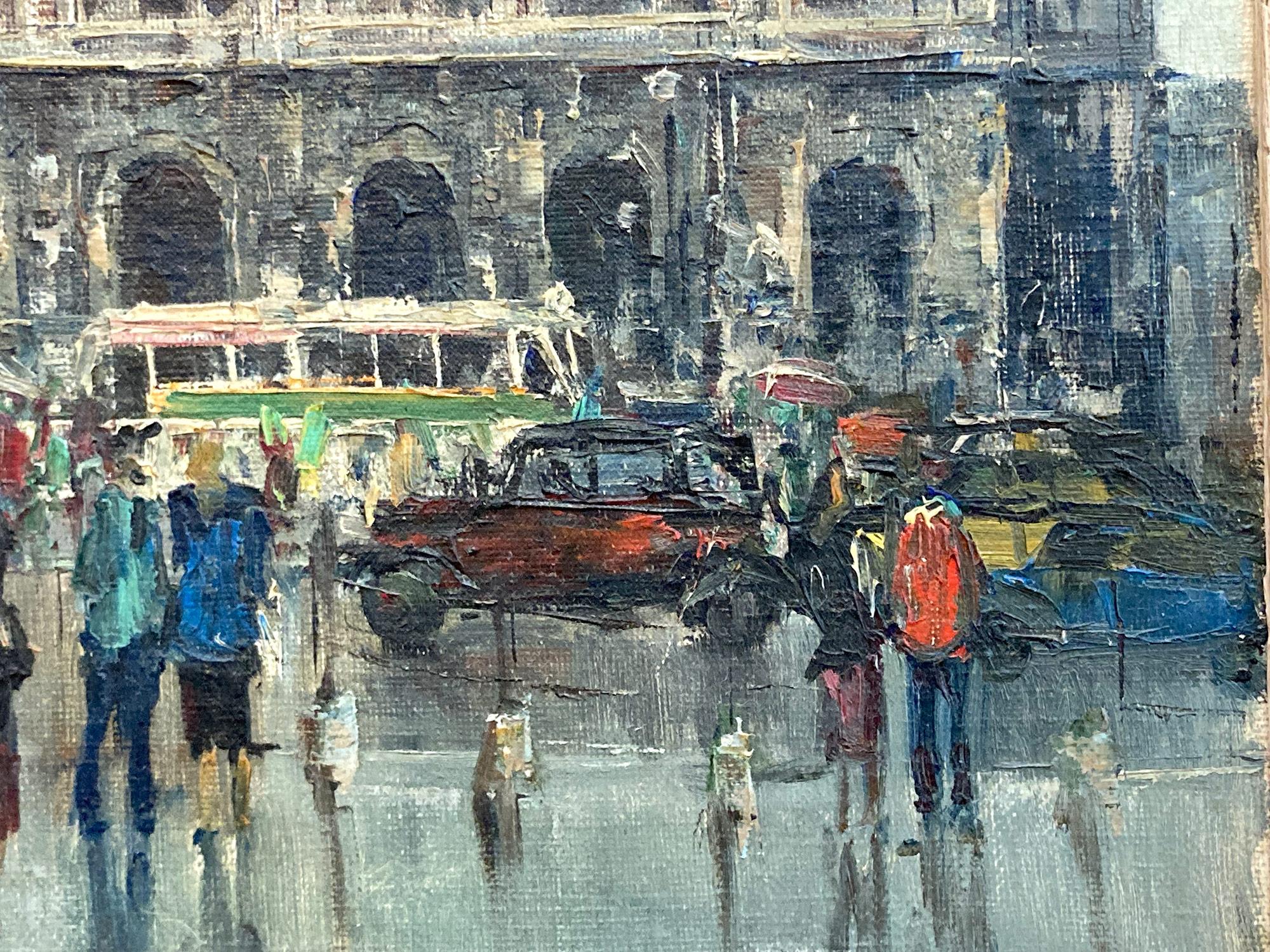 Peinture à l'huile sur toile « Palais Garnier » - Scène de rue parisienne post-impressionniste en vente 7