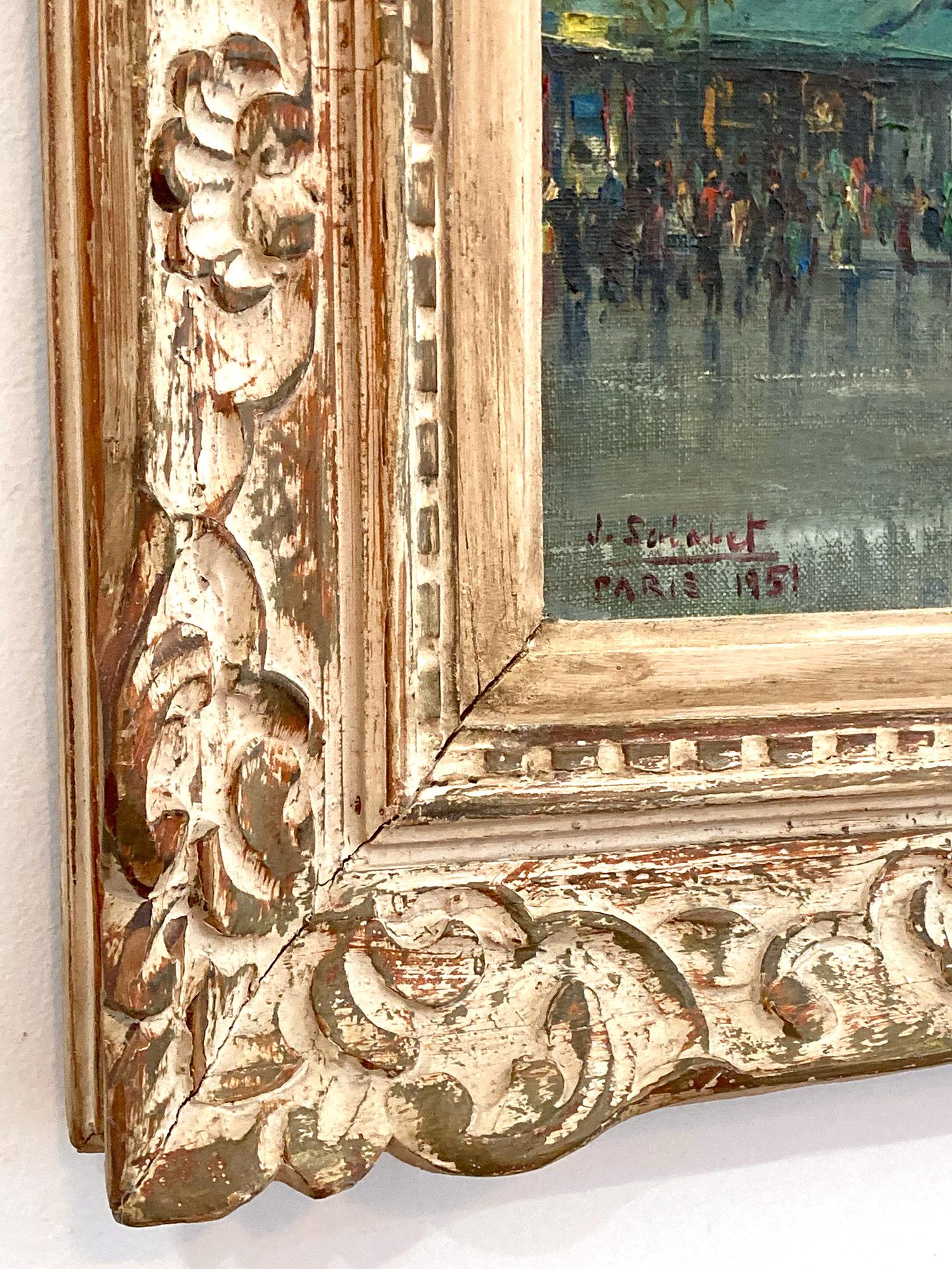 Peinture à l'huile sur toile « Palais Garnier » - Scène de rue parisienne post-impressionniste en vente 9