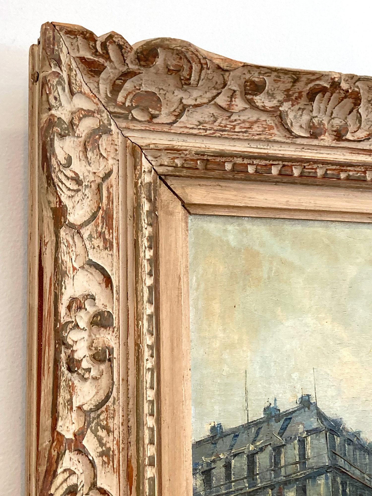 Peinture à l'huile sur toile « Palais Garnier » - Scène de rue parisienne post-impressionniste en vente 10