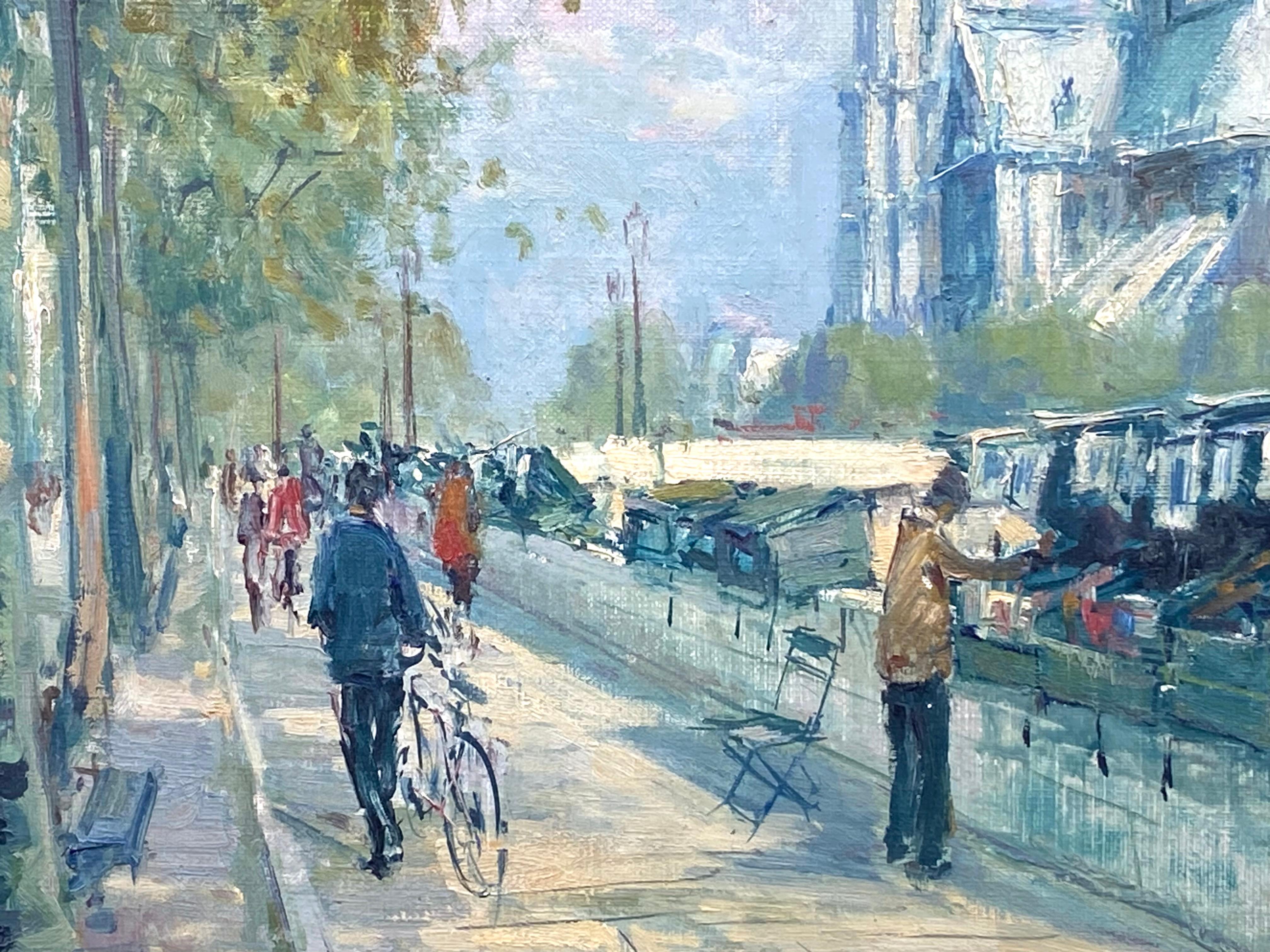 “Paris Booksellers, Notre Dame” For Sale 1