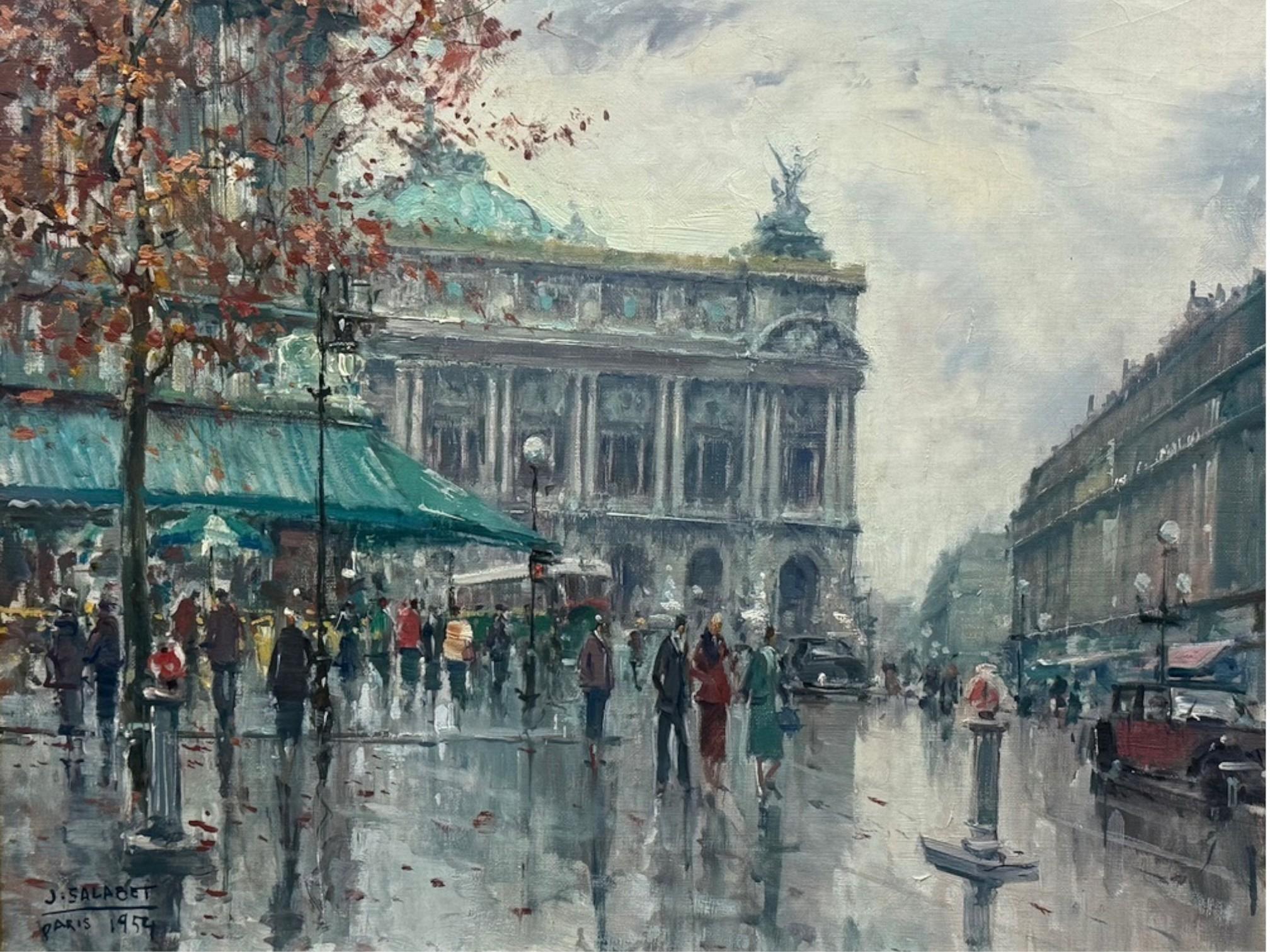 Pariser Straßenszene (Impressionismus), Painting, von Jean Salabet