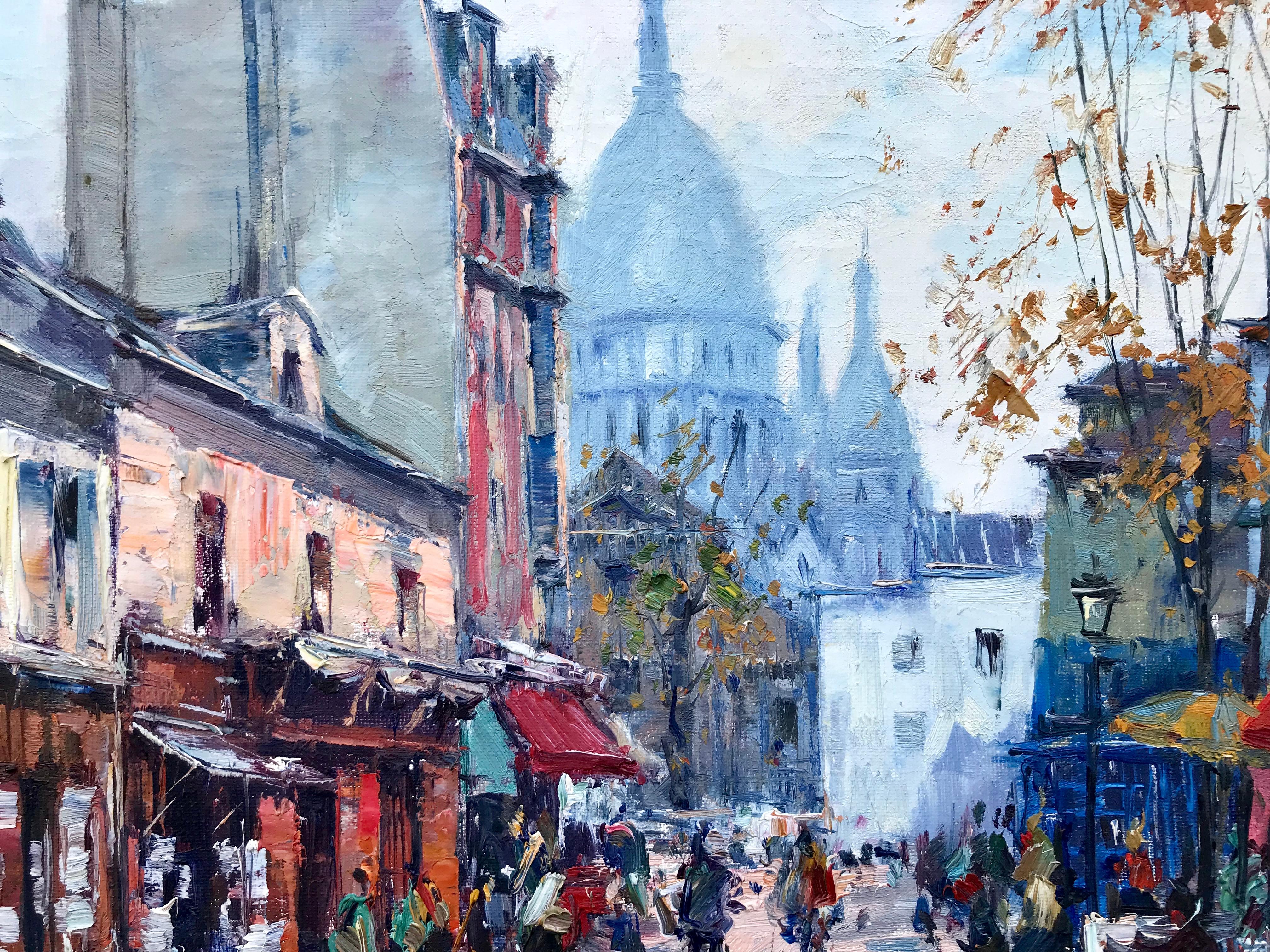 “View of Sacre Coeur” - Post-Impressionist Painting by Jean Salabet