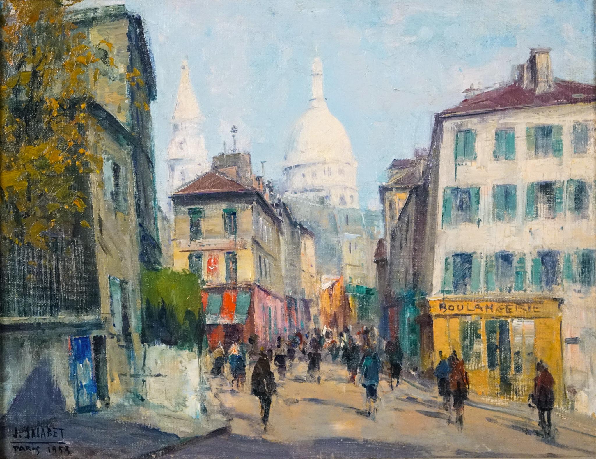 VUE DU SACRE COEUR - MONTMARTRE, PARIS – Painting von Jean Salabet