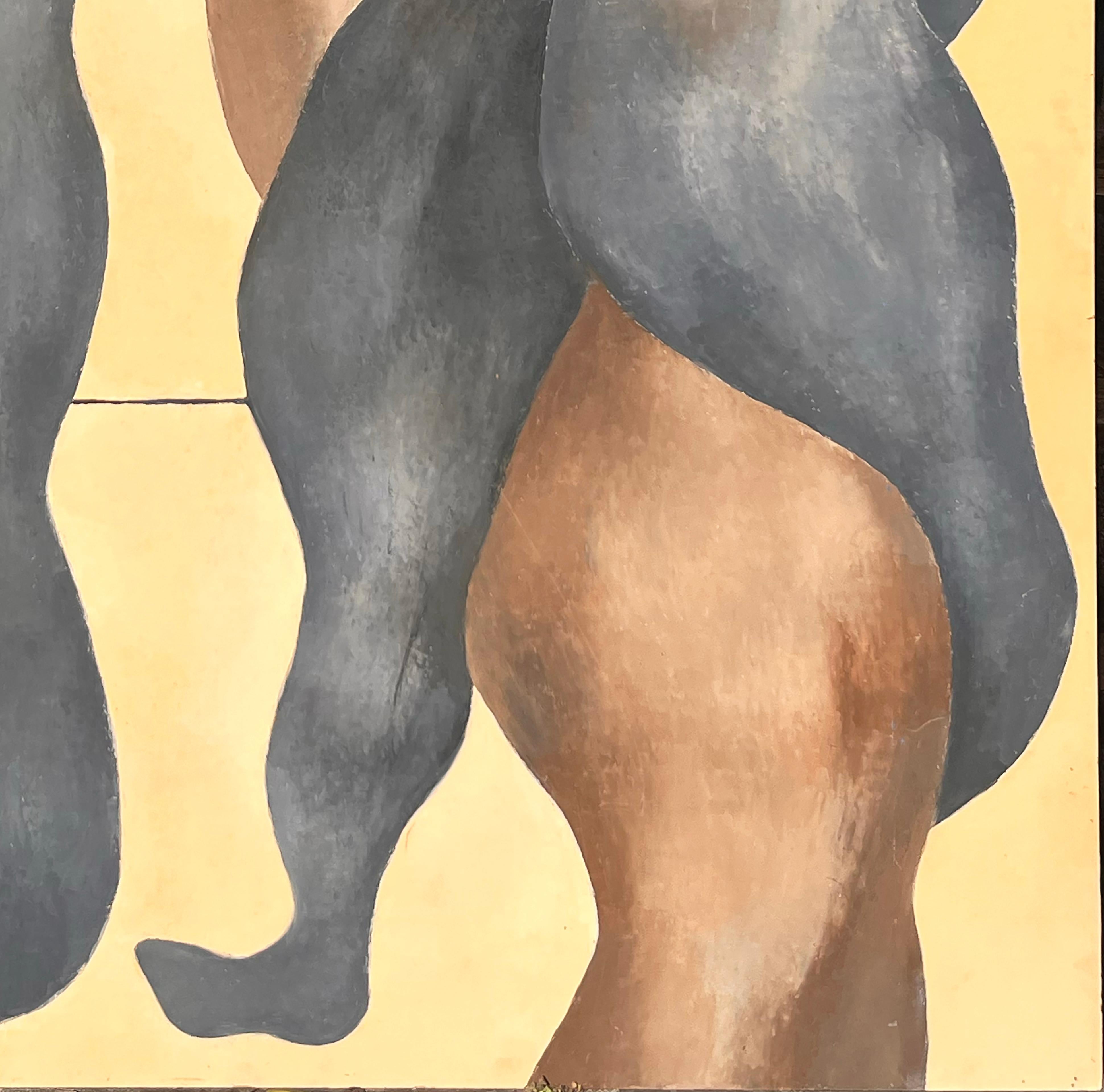 Ombre acrobatiche - Painting di Jean Sanglar