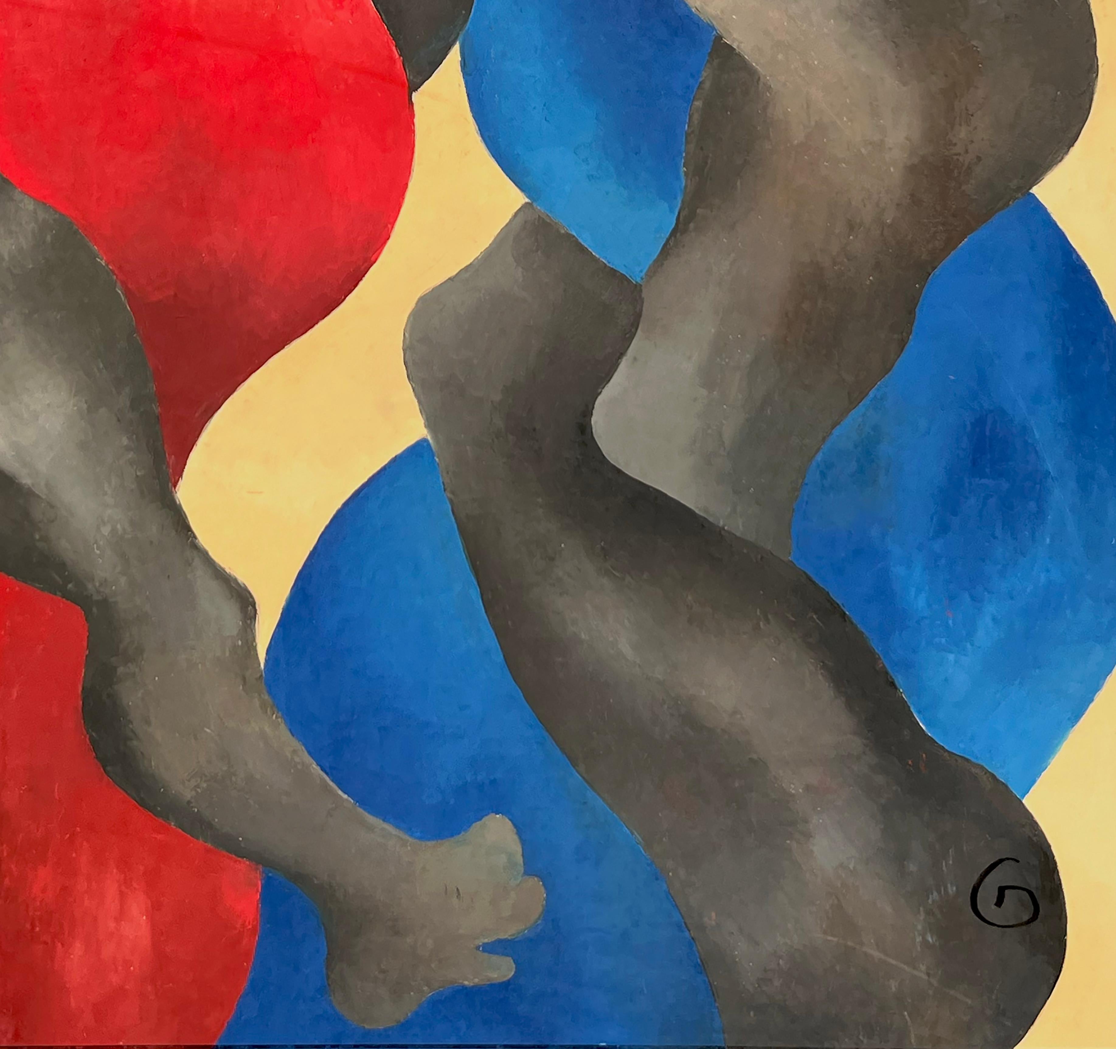 Hommage à Baselitz - Painting by Jean Sanglar
