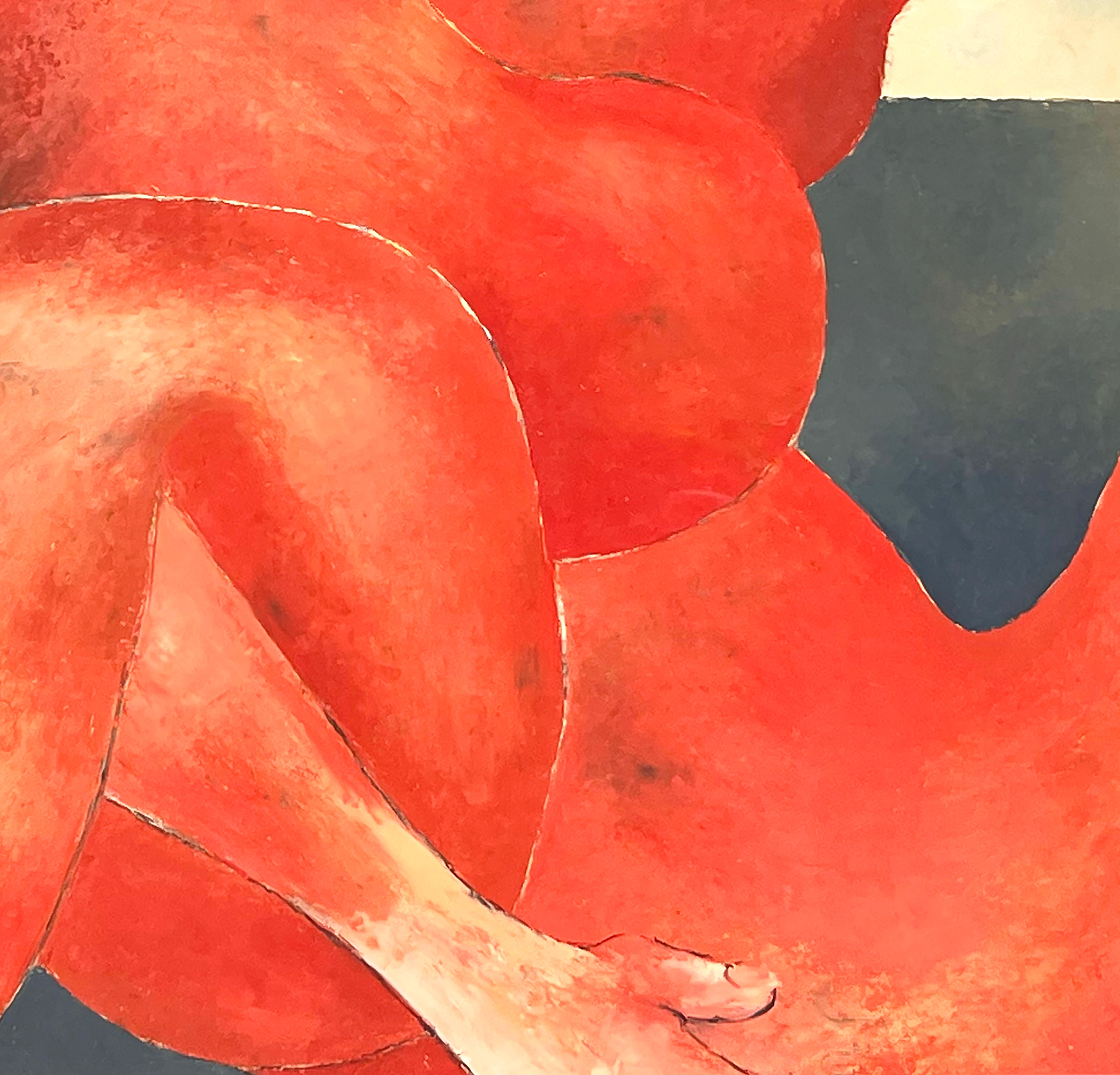 Tramonto - Abstract Painting Beige di Jean Sanglar