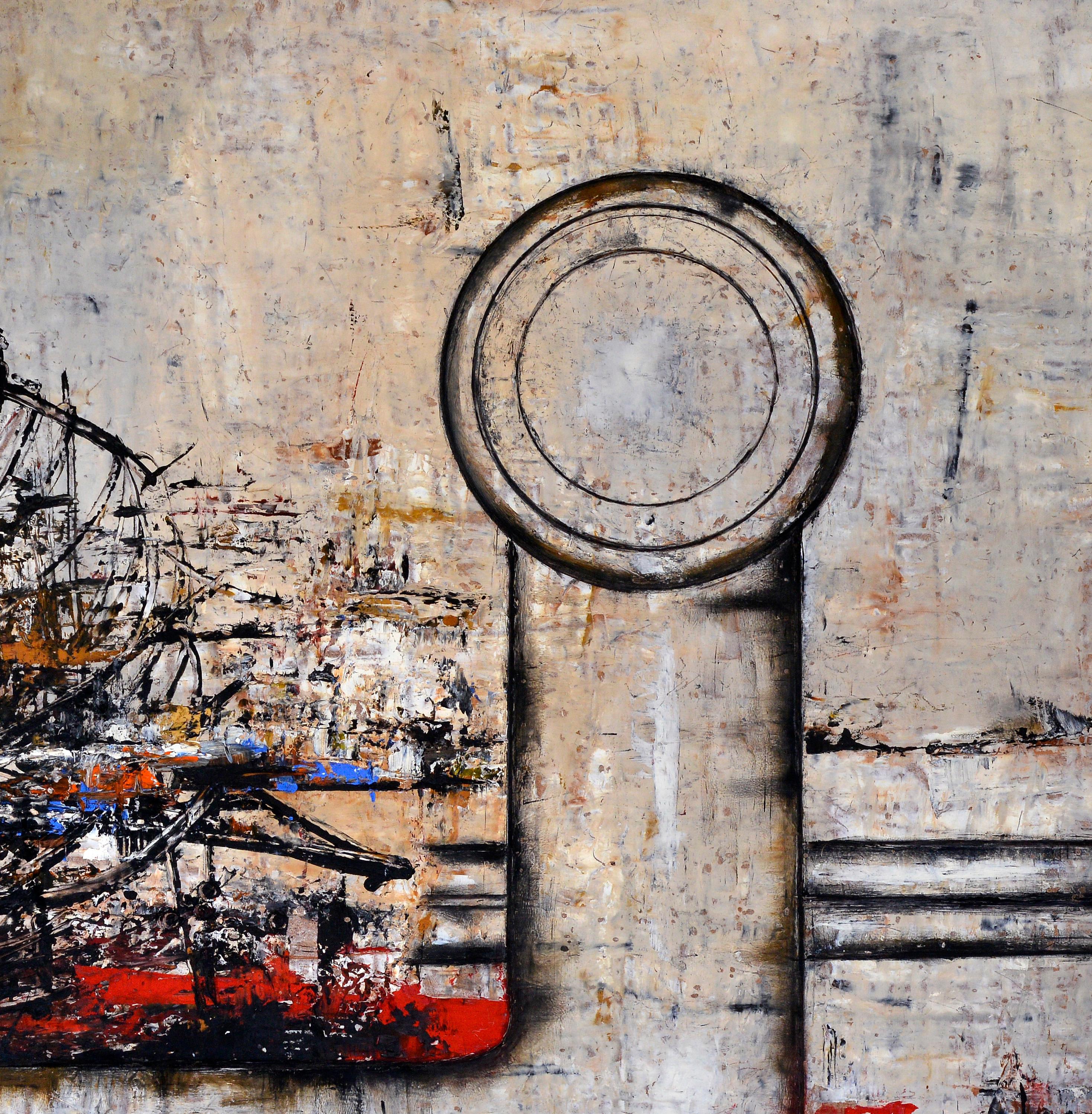 Industrielle - Painting Neoexpresionista de Jean Sanglar