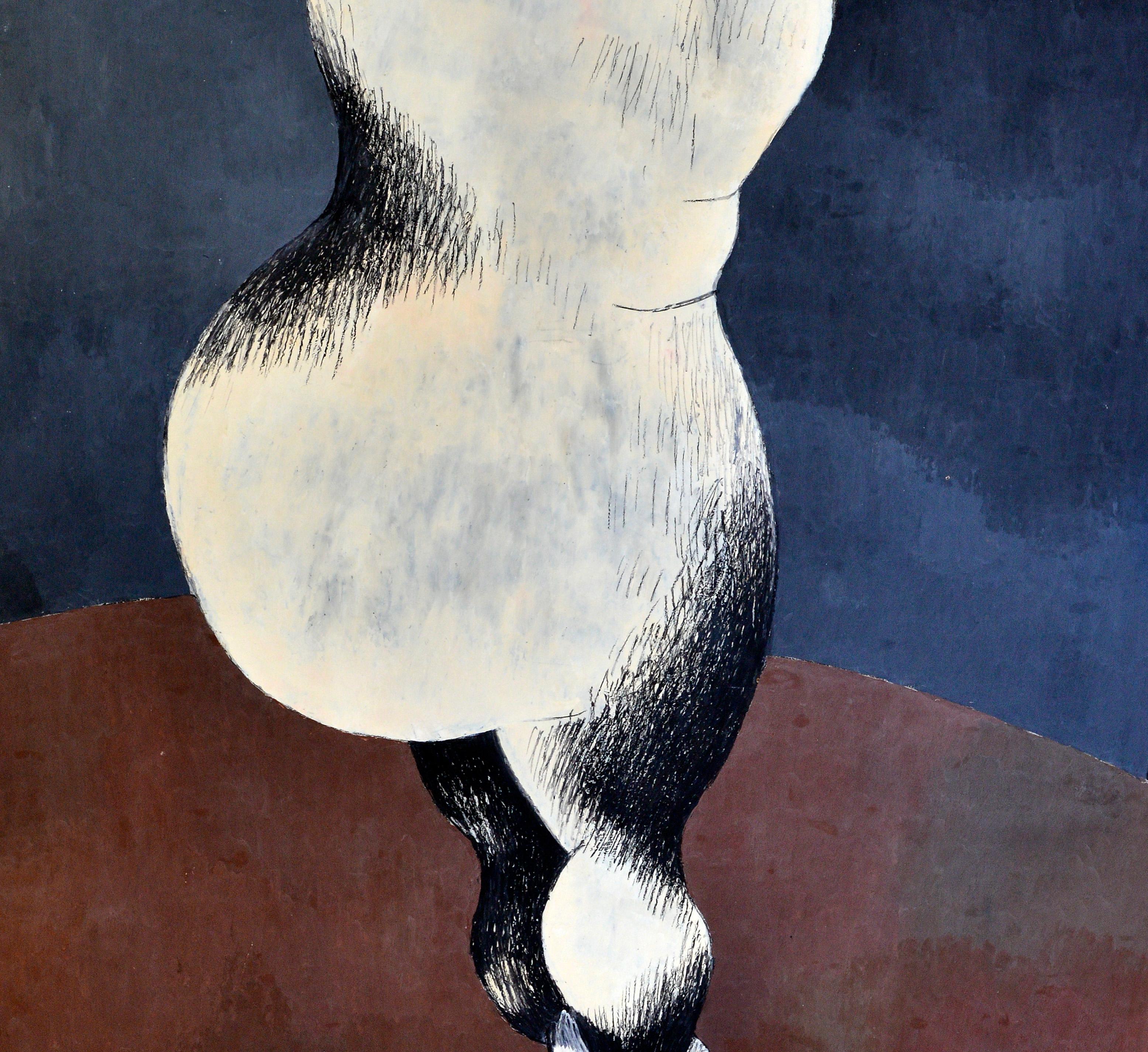 The Acrobat - Black Figurative Painting by Jean Sanglar