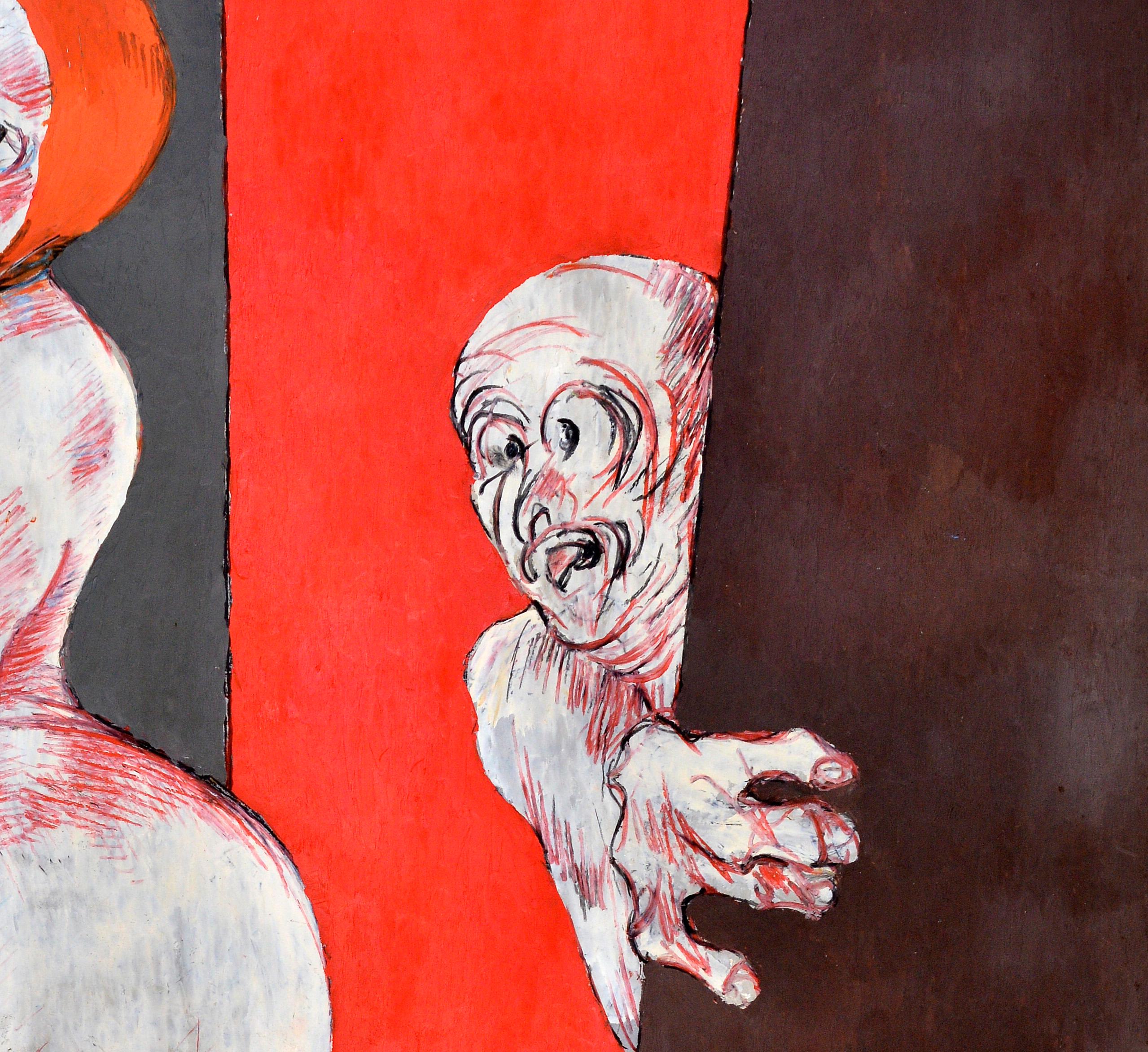 Sin título - Figurative Painting Negro de Jean Sanglar
