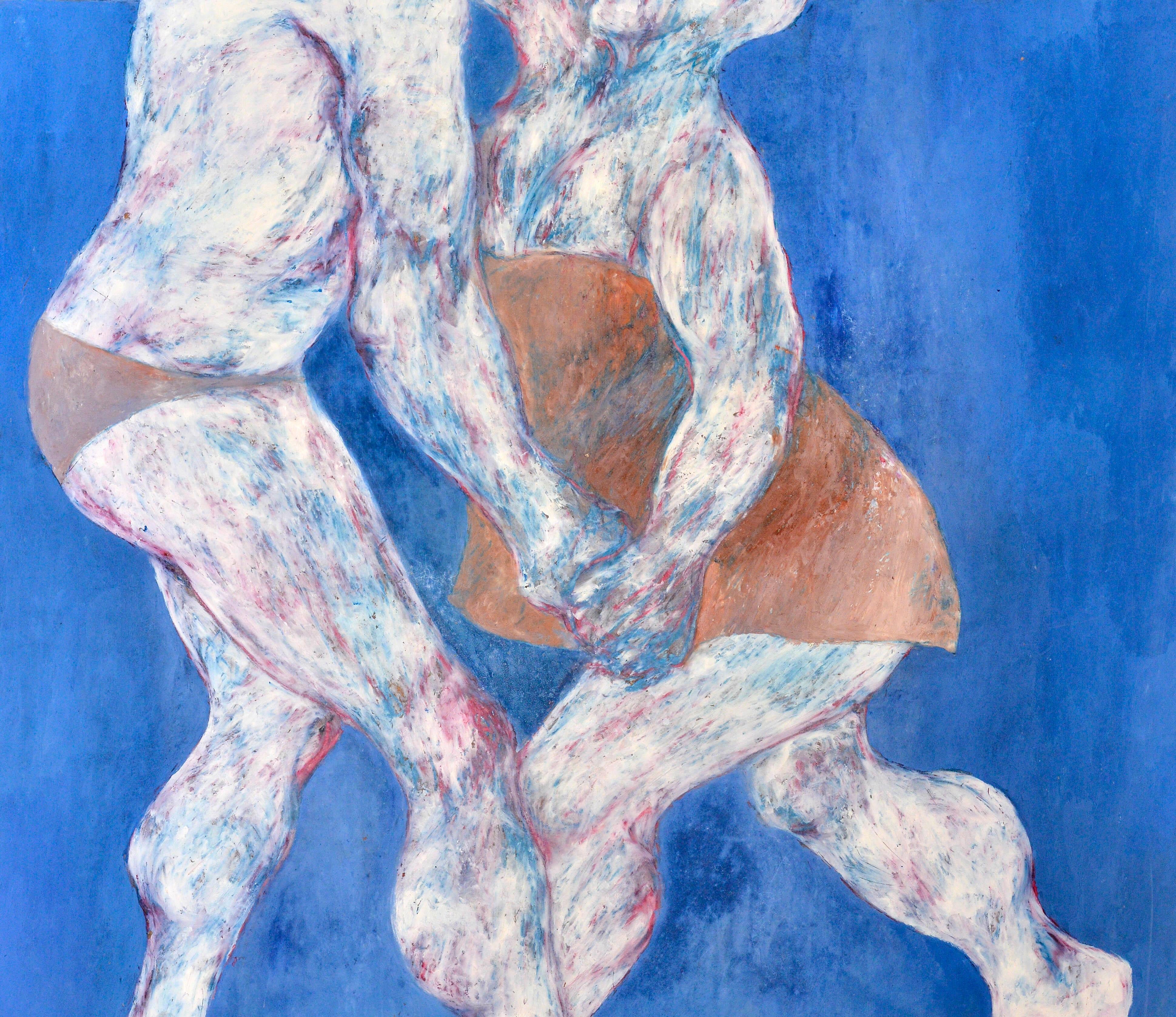Ohne Titel (Blau), Figurative Painting, von Jean Sanglar