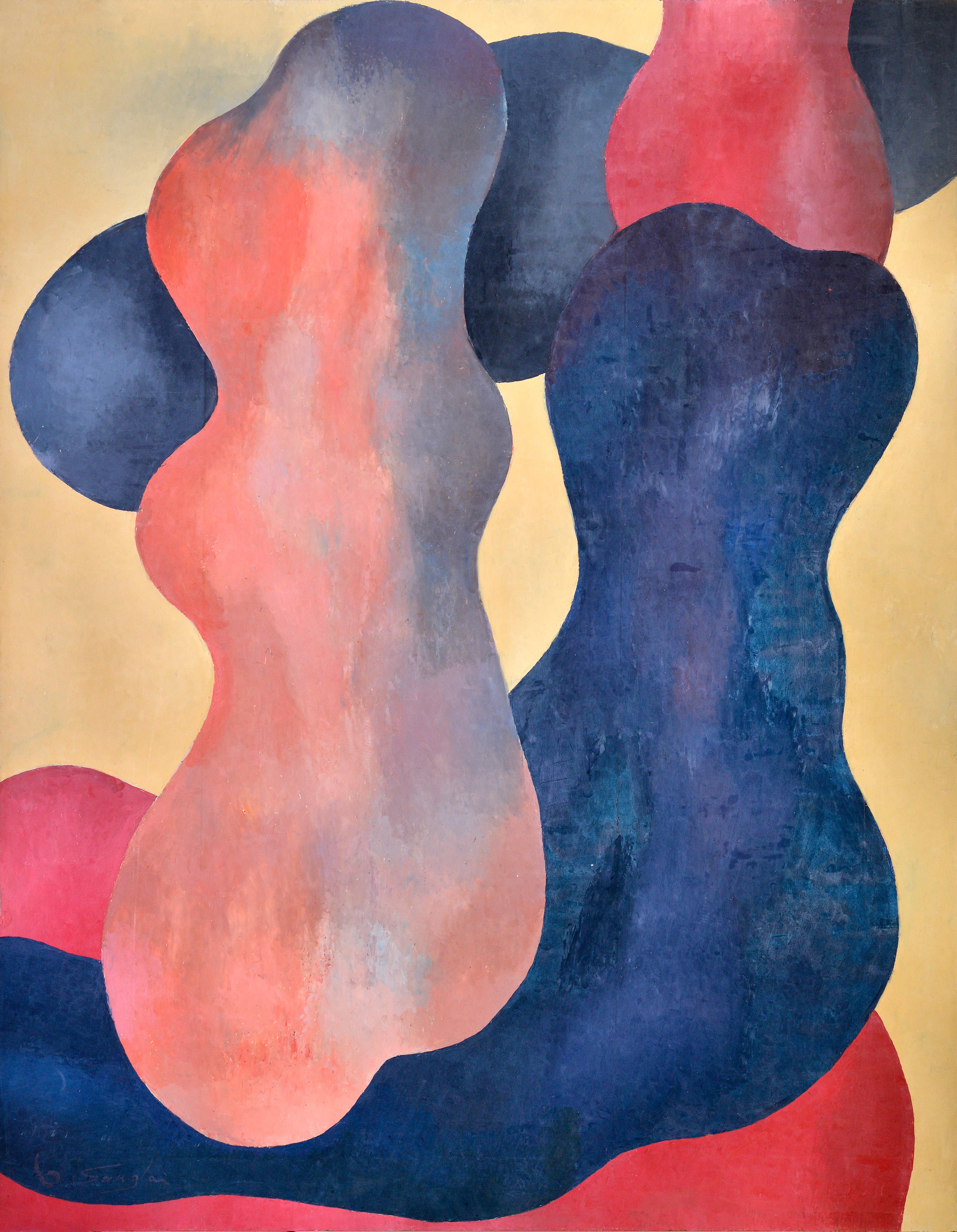 Jean Sanglar Portrait Painting - Dance of Shapes