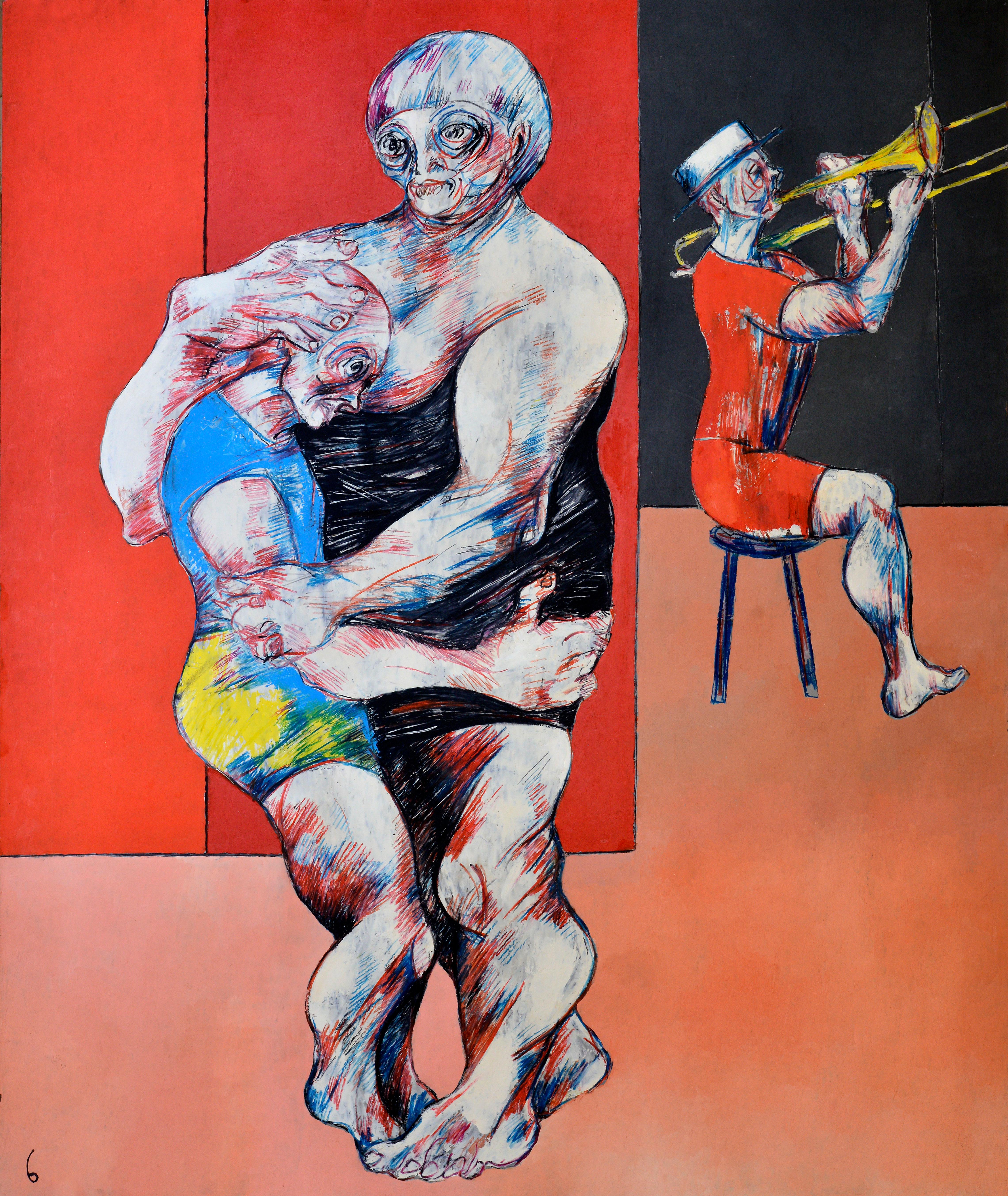Jean Sanglar Figurative Painting - The Dance