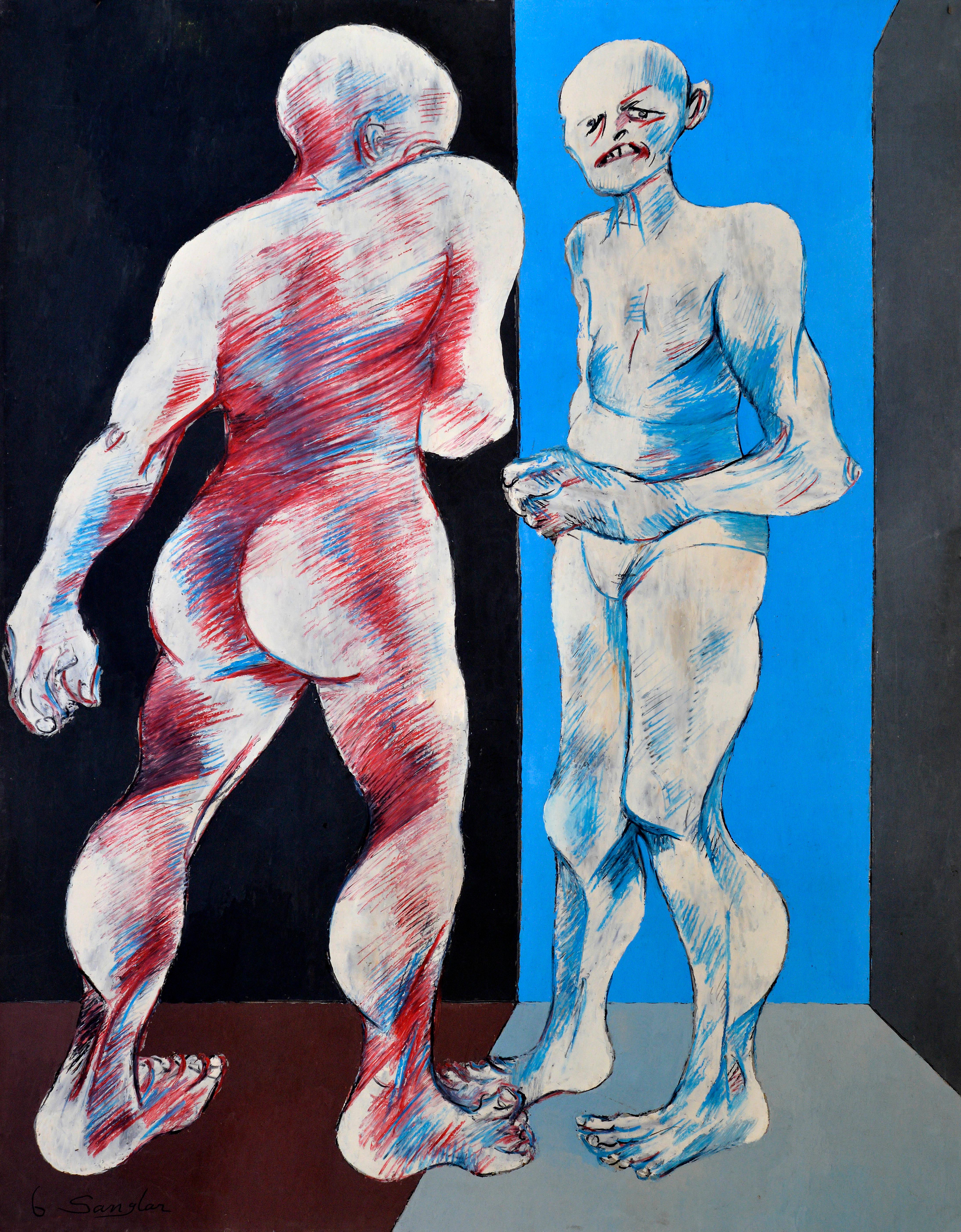 Jean Sanglar Figurative Painting - Untitled