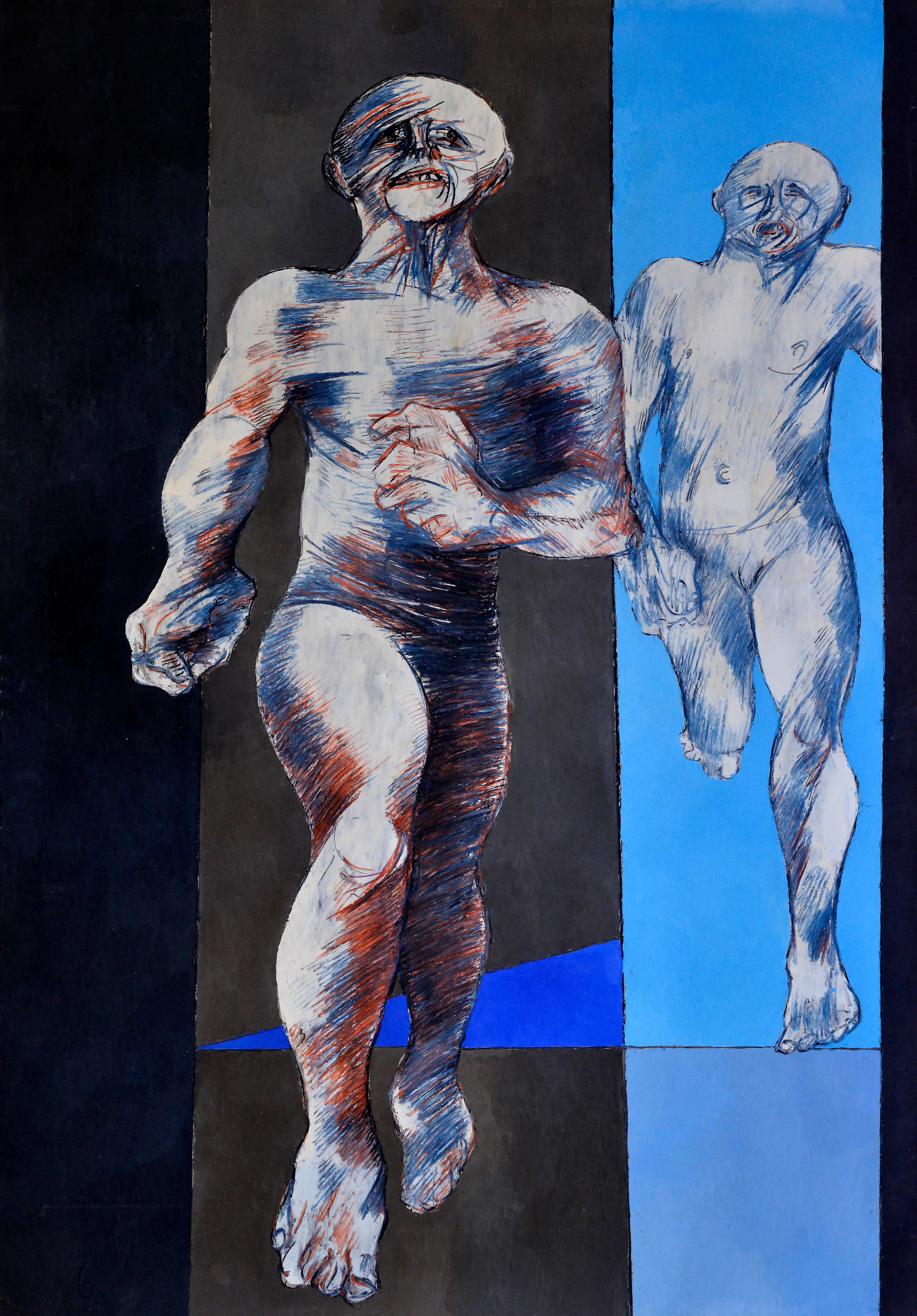 Jean Sanglar Figurative Painting - Catch me !