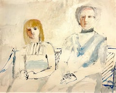 French Modernist Post Impressionist Provence Mod Women Jean Sardi Oil Painting