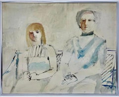 Pintura al óleo francesa modernista postimpresionista Provenza Mod Mujeres Jean Sardi
