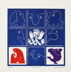 Por Ley Azul, Grabado calcográfico Pop Art de Jean Sariano