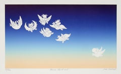 El cielo debe esperar, aguafuerte y aguatinta pop art de Jean Sariano