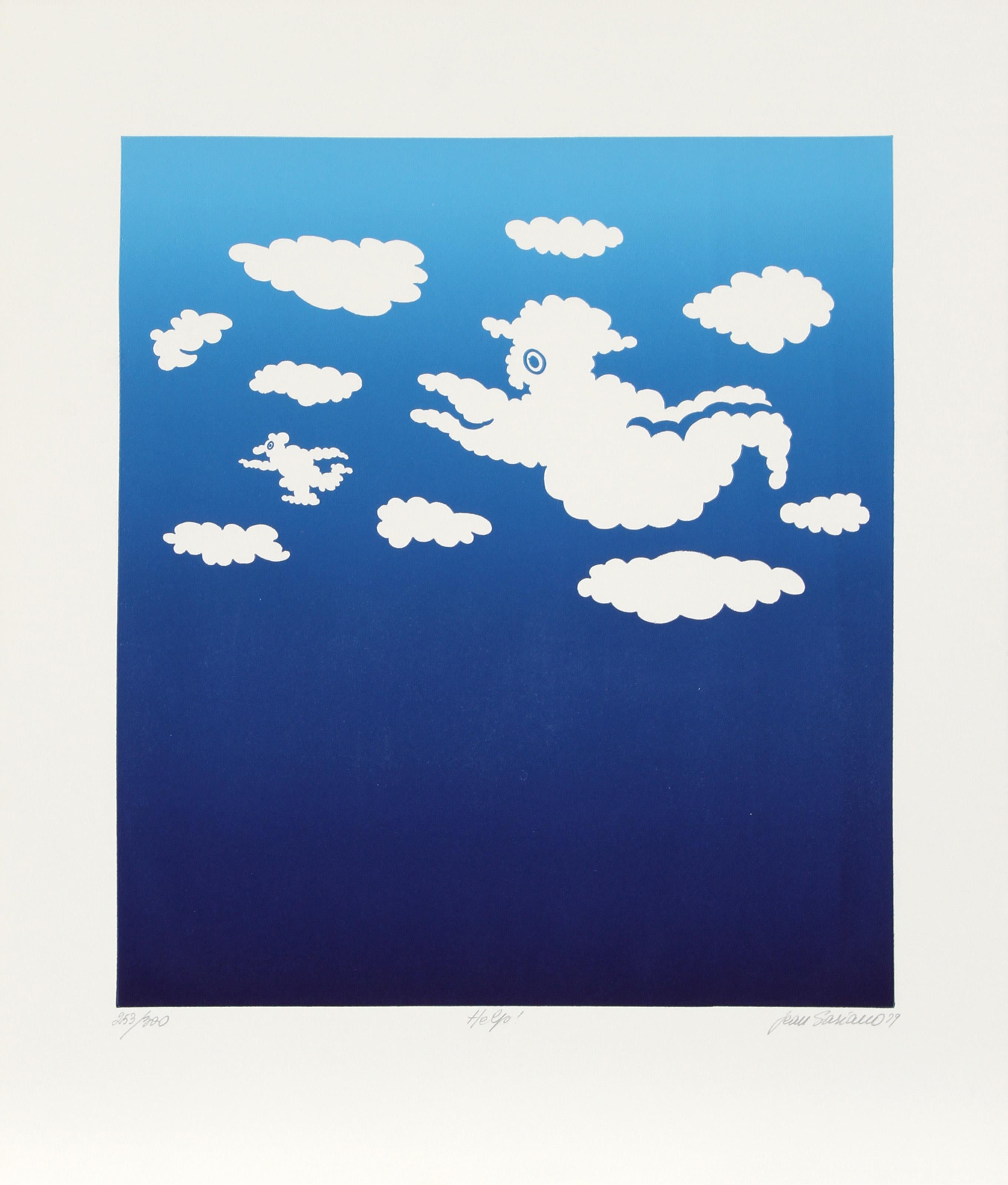 Hello, Pop Art Intaglio Etching and Aquatint by Jean Sariano