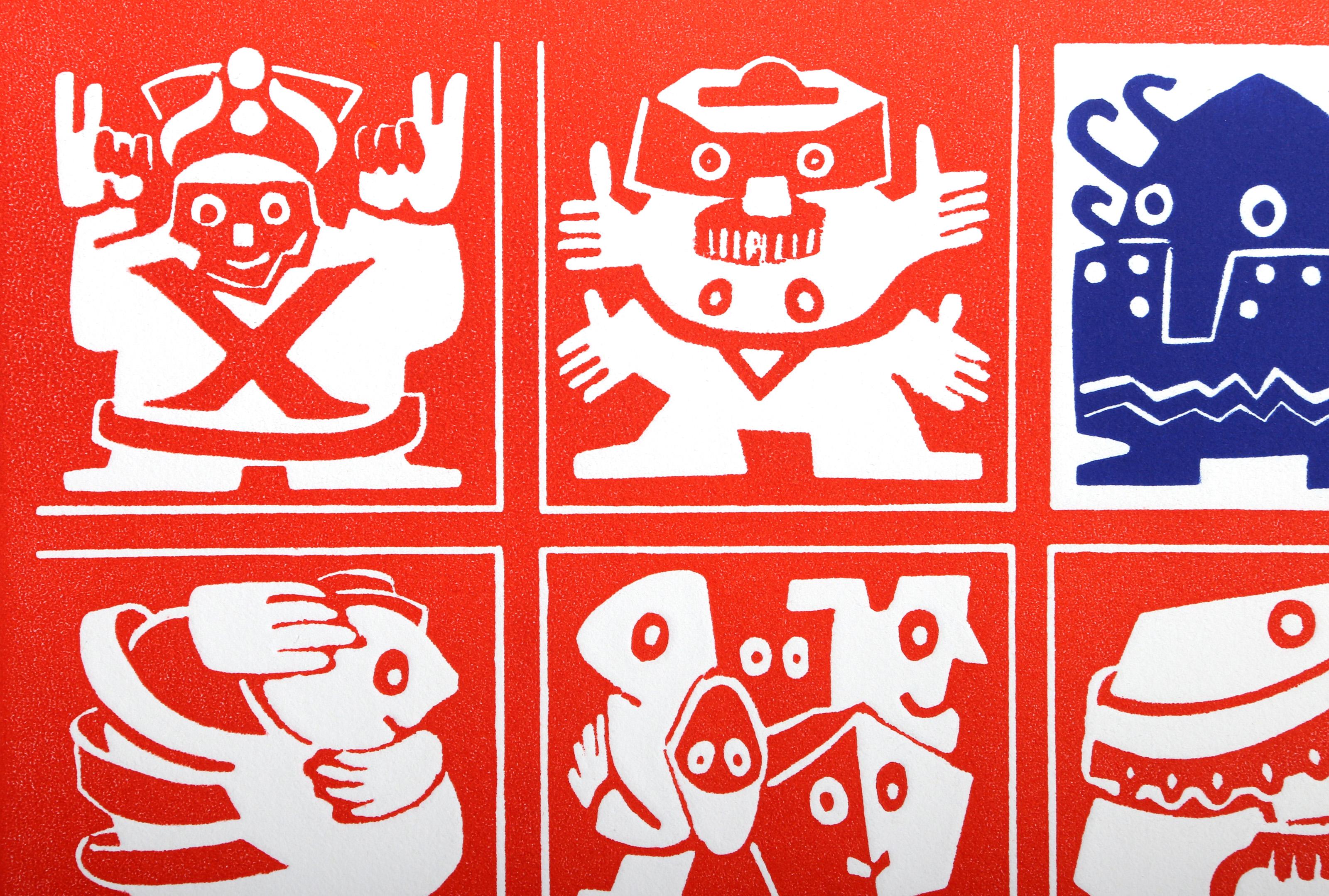Nine Easy Pieces, Pop Art Intaglio by Jean Sariano For Sale 1