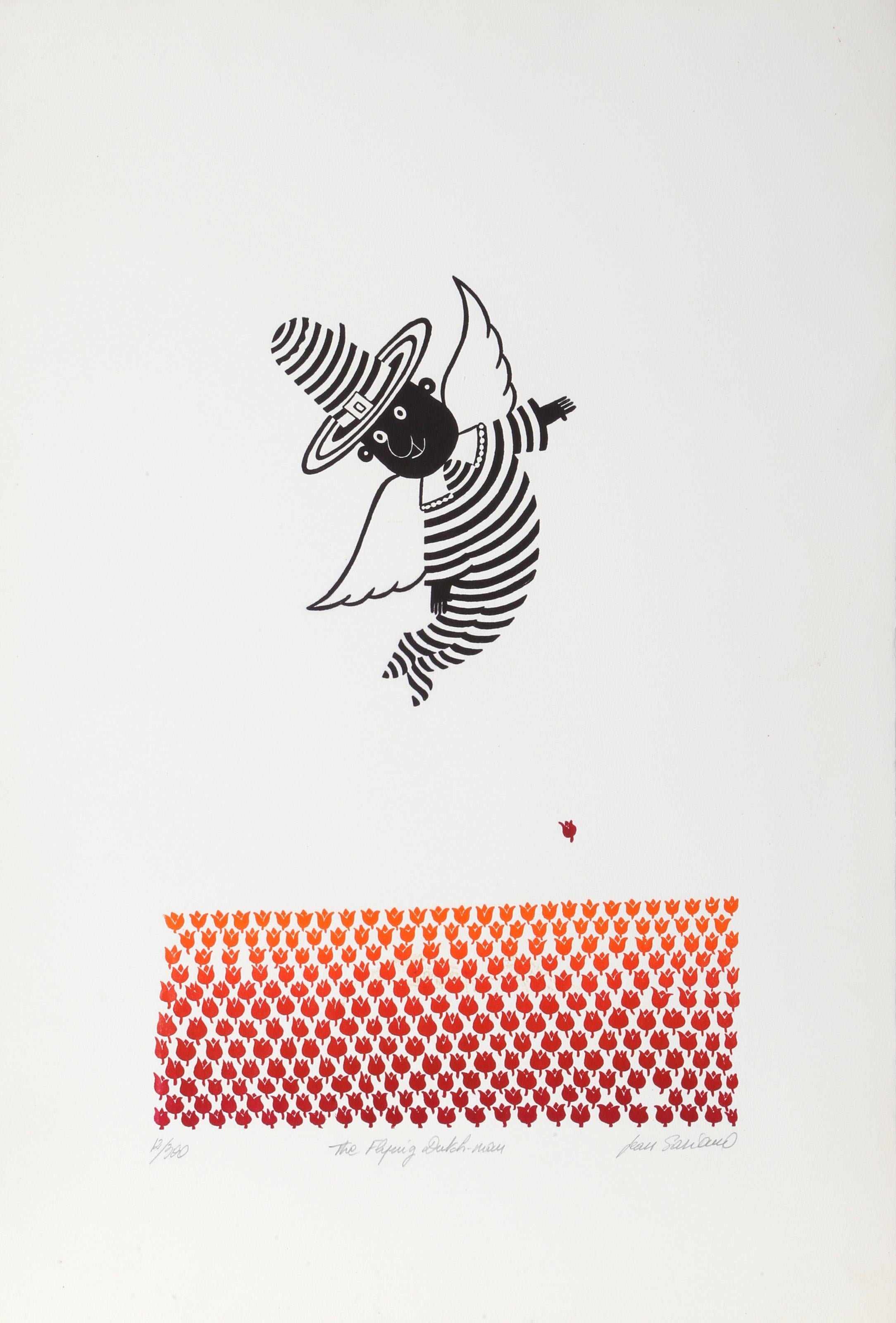 Jean Sariano, Algerian/American (1943 - ) - The Flying Dutchman, Year:  1979, Medium:  Etching with Intaglio, signed and numbered in pencil, Edition:  300, Size:  26.5 in. x 18 in. (67.31 cm x 45.72 cm), Description:  Jean Sariano's keen interest in