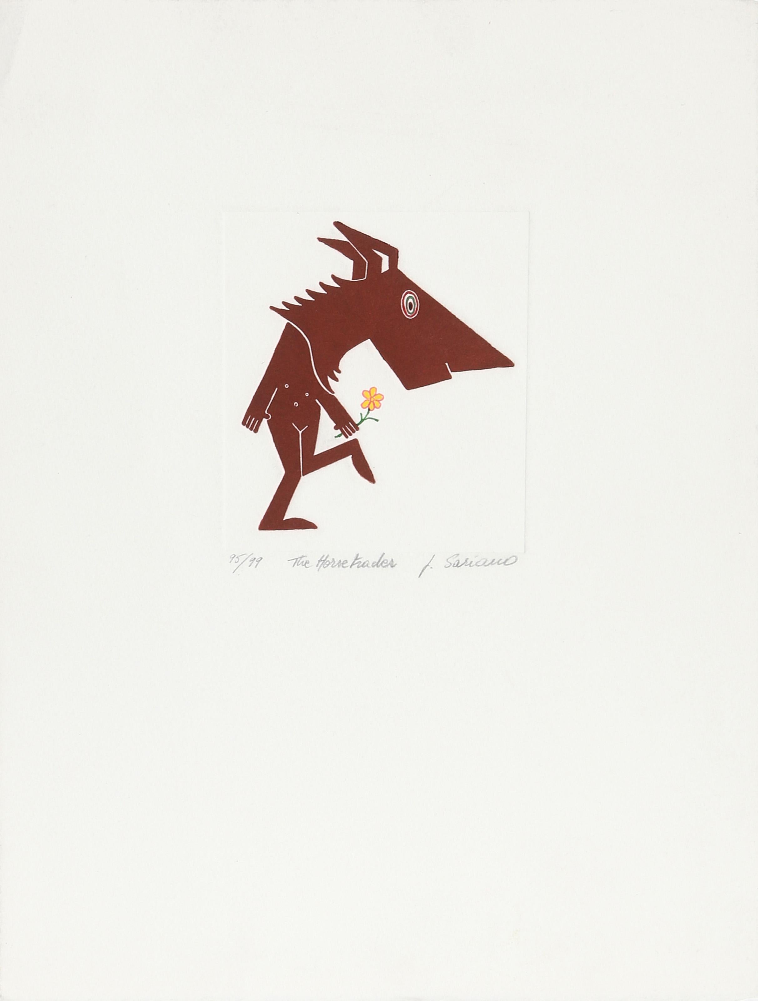 Le marchand de chevaux, taille-douce Pop Art de Jean Sariano en vente 1