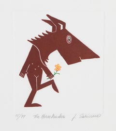 The Horse Trader, Pop Art Intaglio by Jean Sariano