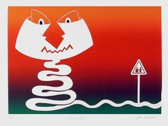 El niño de la carretera, grabado Pop Art de Jean Sariano