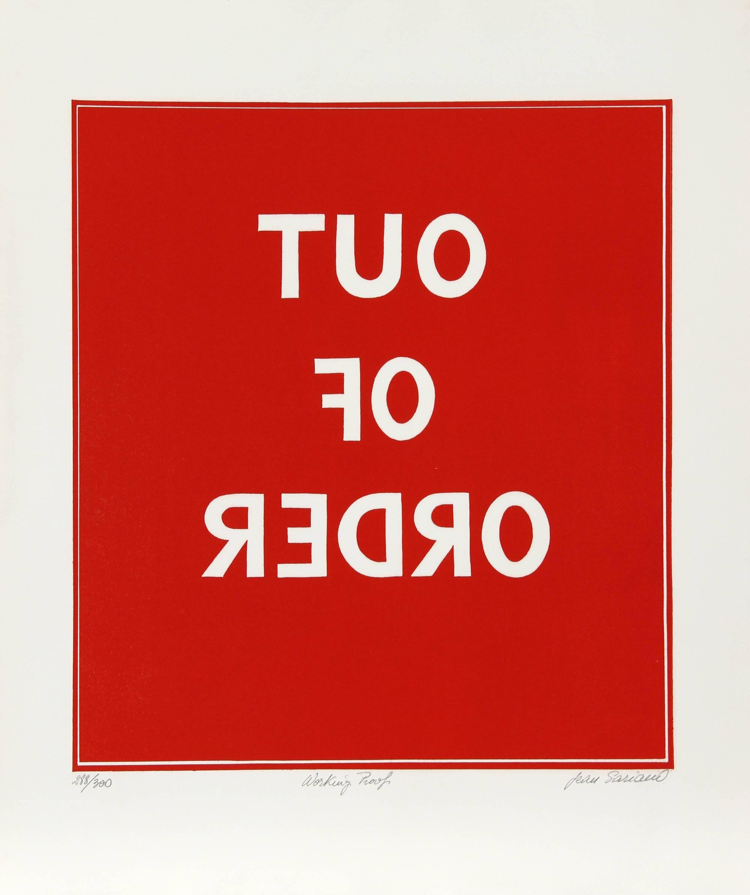 Abstract Print Jean Sariano - Épreuve de travail (en rupture de stock), gravure en taille-douce Pop Art