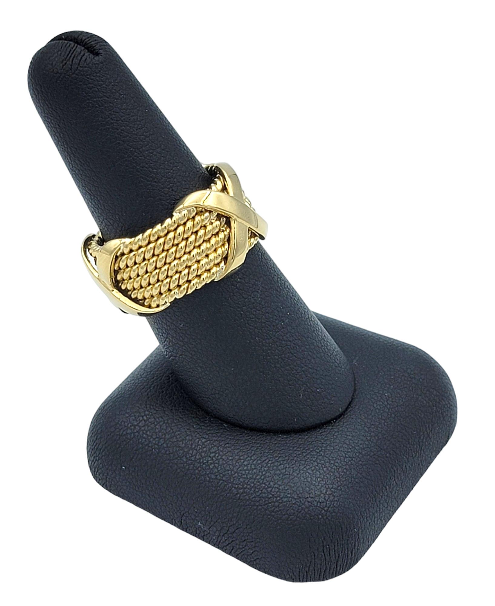 Jean Schlumberger von Tiffany & Co. 6-reihiger Seil 'X' Bandring aus 18 Karat Gelbgold im Angebot 4
