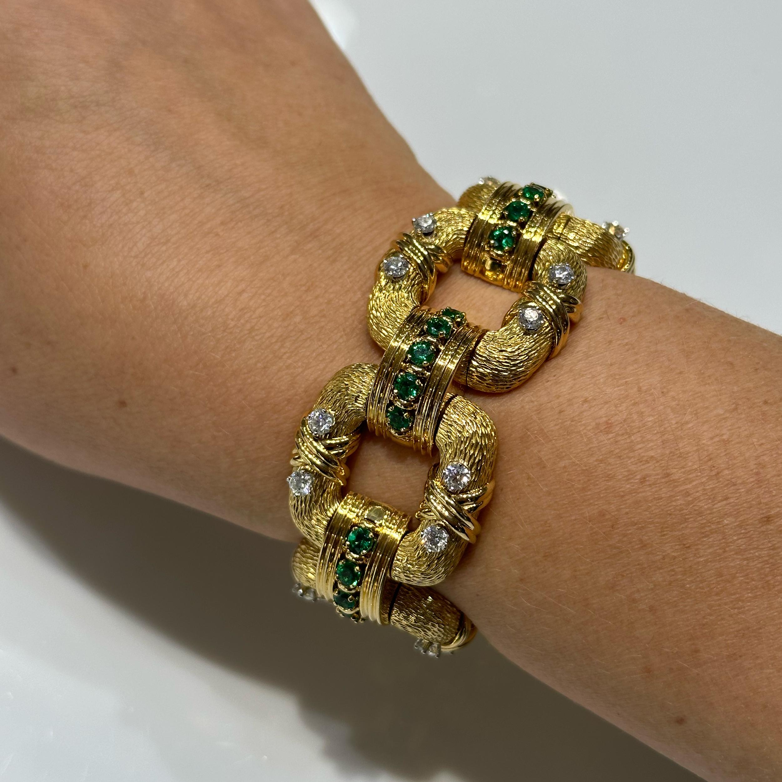 Jean Schlumberger by Tiffany & Co. Cooper Bracelet in Yellow Gold and Platinum In Excellent Condition In North Miami Beach, FL