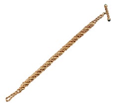 Jean Schlumberger Bracelet toggle torsadé en or jaune et émeraude