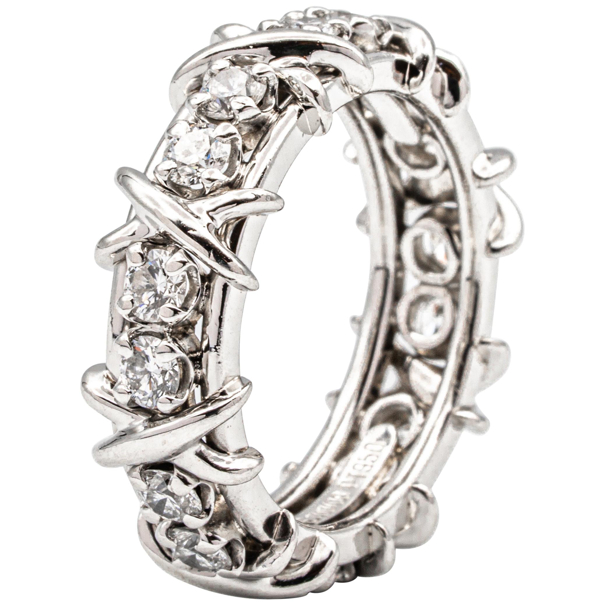 Jean Schlumberger for Tiffany & Co. 16 Stone Ring with Diamonds, Platinum