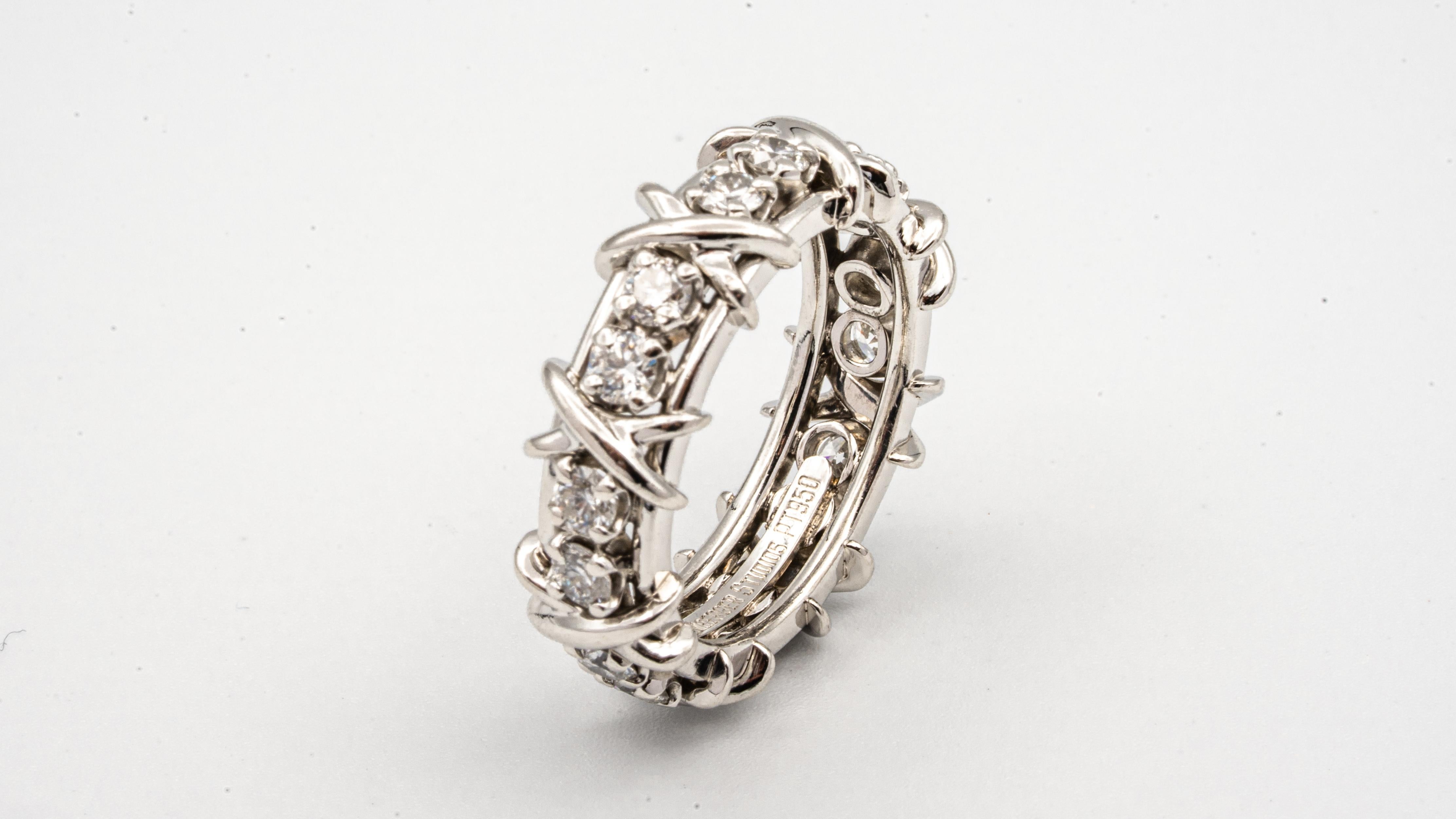 Jean Schlumberger for Tiffany & Co. 16 Stone Ring with Diamonds, Platinum In Excellent Condition In New York, NY