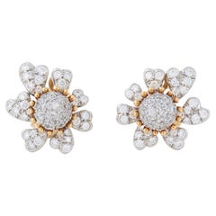 Jean Schlumberger for Tiffany & Co. 'Cones with Petals' Diamond Ear Clips