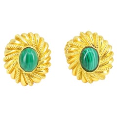 Jean Schlumberger for Tiffany & Co. Cufflinks Malachite Gold