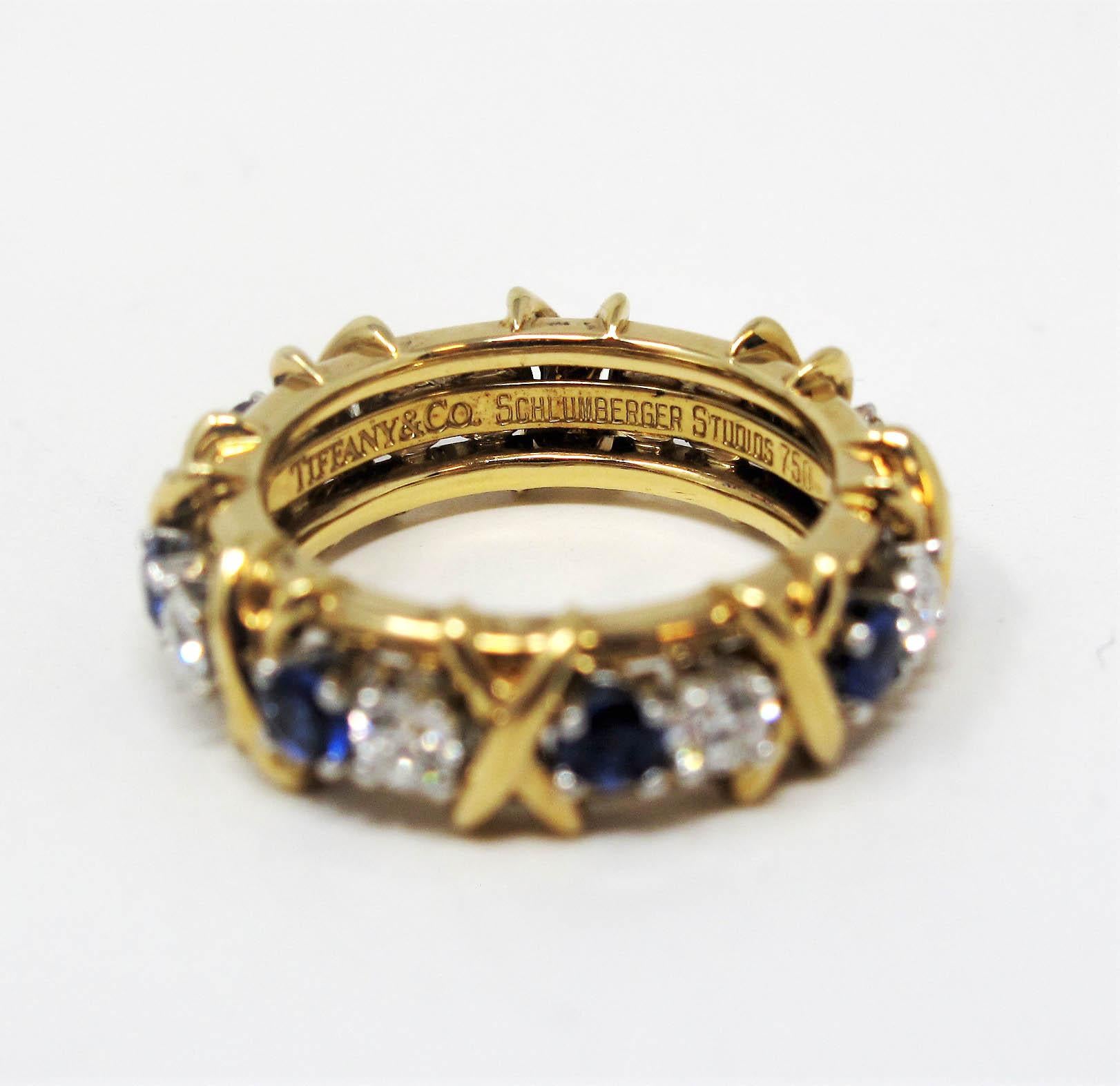 tiffany 16 stone ring sapphire