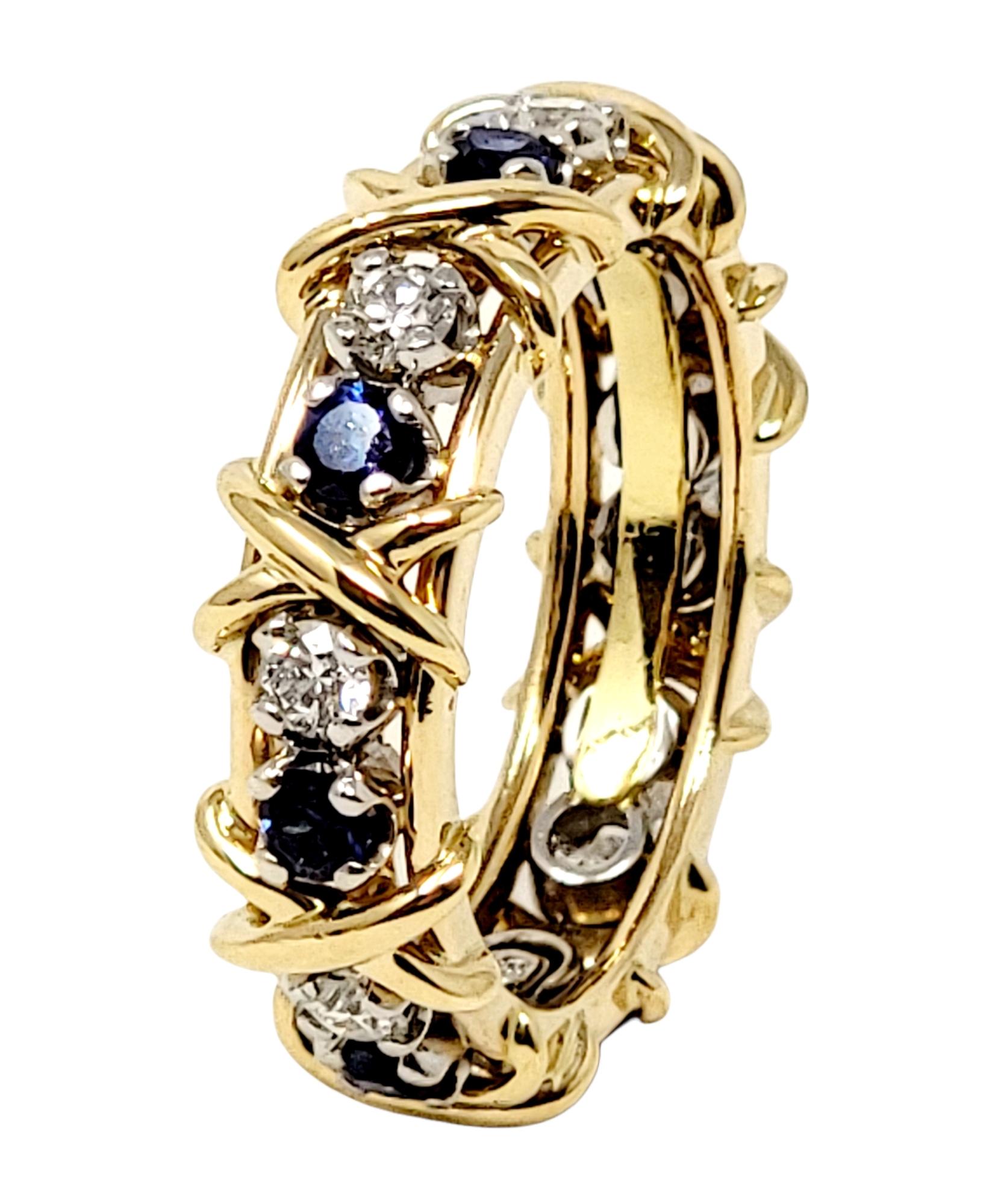 Jean Schlumberger for Tiffany & Co. Diamond and Sapphire Sixteen-Stone 2