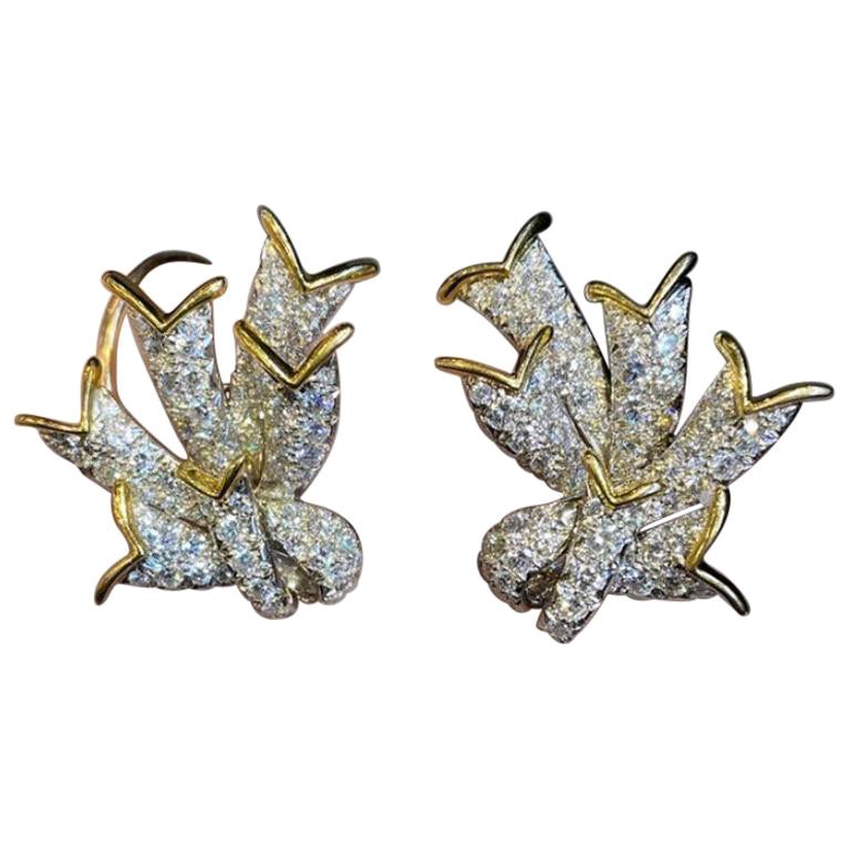 Jean Schlumberger pour Tiffany 
Co. Boucles d
oreilles en diamant