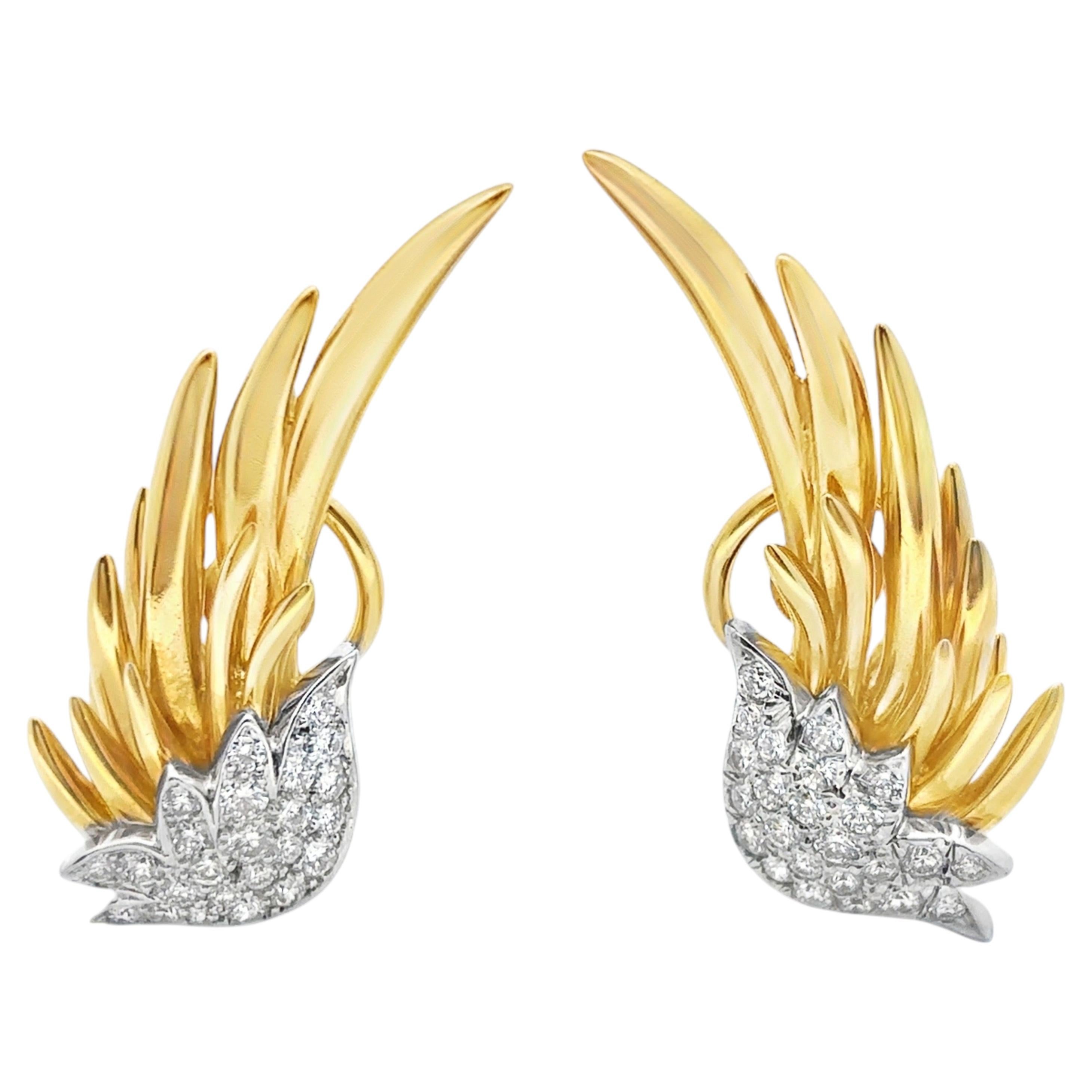 Pendientes «Diamond Flame» de Jean Schlumberger para Tiffany & Co