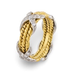 JEAN SCHLUMBERGER for TIFFANY & CO. Estate 18k/Platinum Diamond Ring