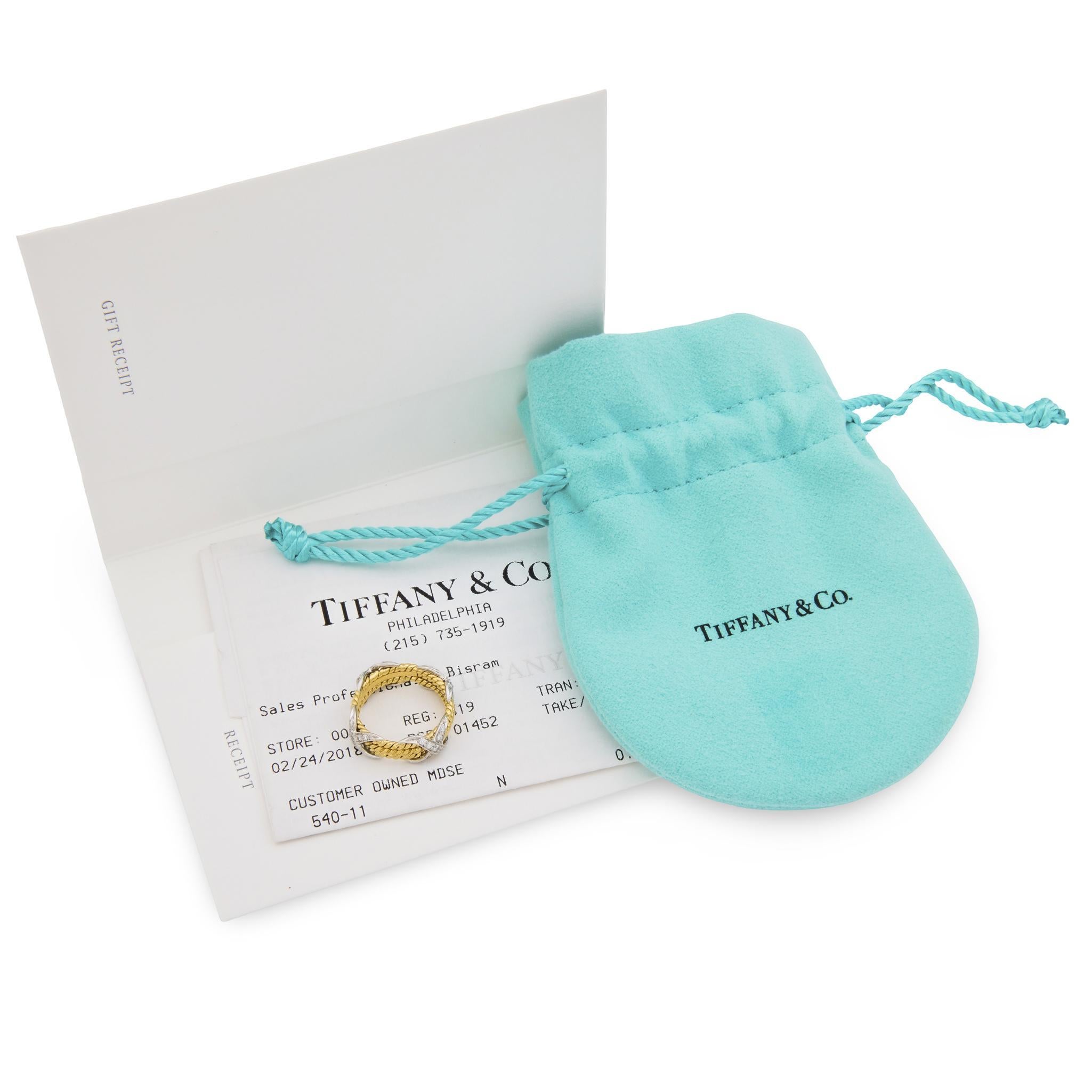 Jean Schlumberger per Tiffany & Co. Anello con diamante in platino 18k In condizioni buone in vendita a Narberth, PA