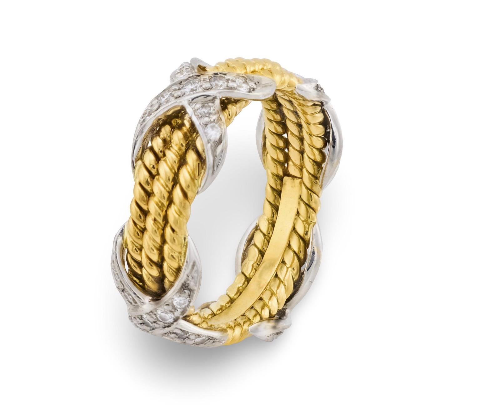 Donna Jean Schlumberger per Tiffany & Co. Anello con diamante in platino 18k in vendita