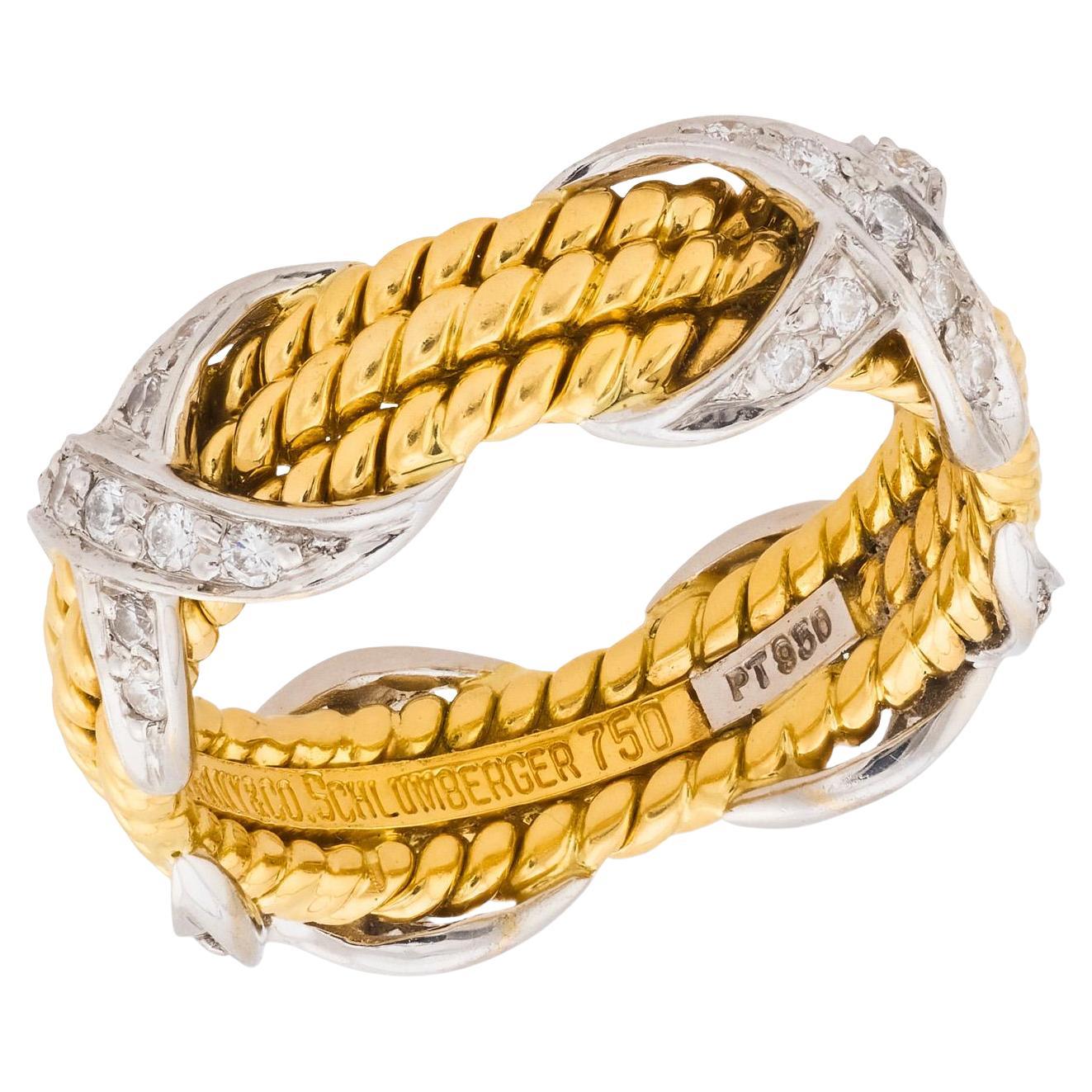 Jean Schlumberger per Tiffany & Co. Anello con diamante in platino 18k in vendita