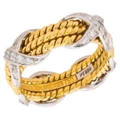 JEAN SCHLUMBERGER para TIFFANY & CO. Anillo de diamantes Estate 18k/Platino