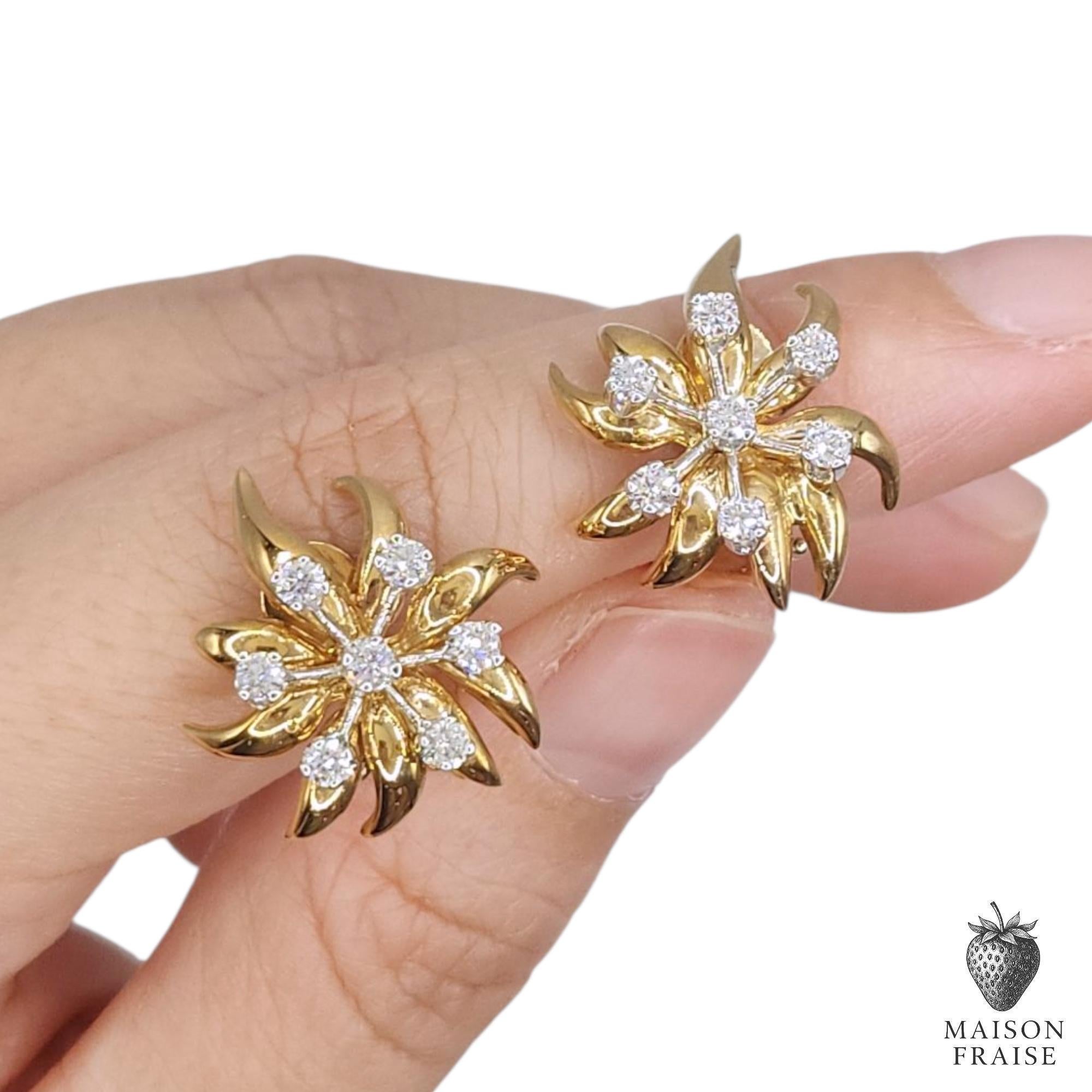 Modern Jean Schlumberger for Tiffany & Co. Flame Earrings For Sale